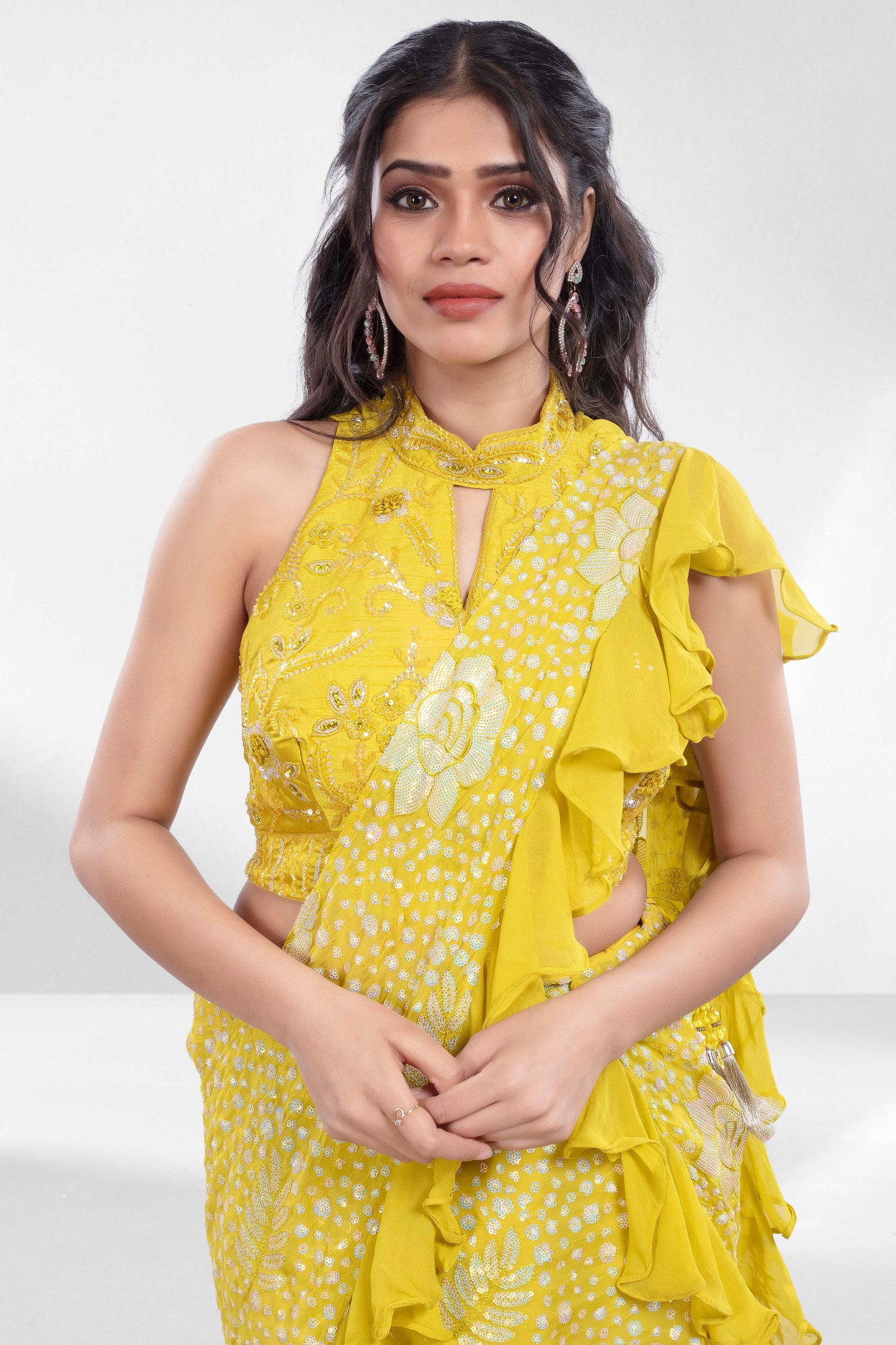Pre-Stitched Saree W/ Readymade Blouse - D085