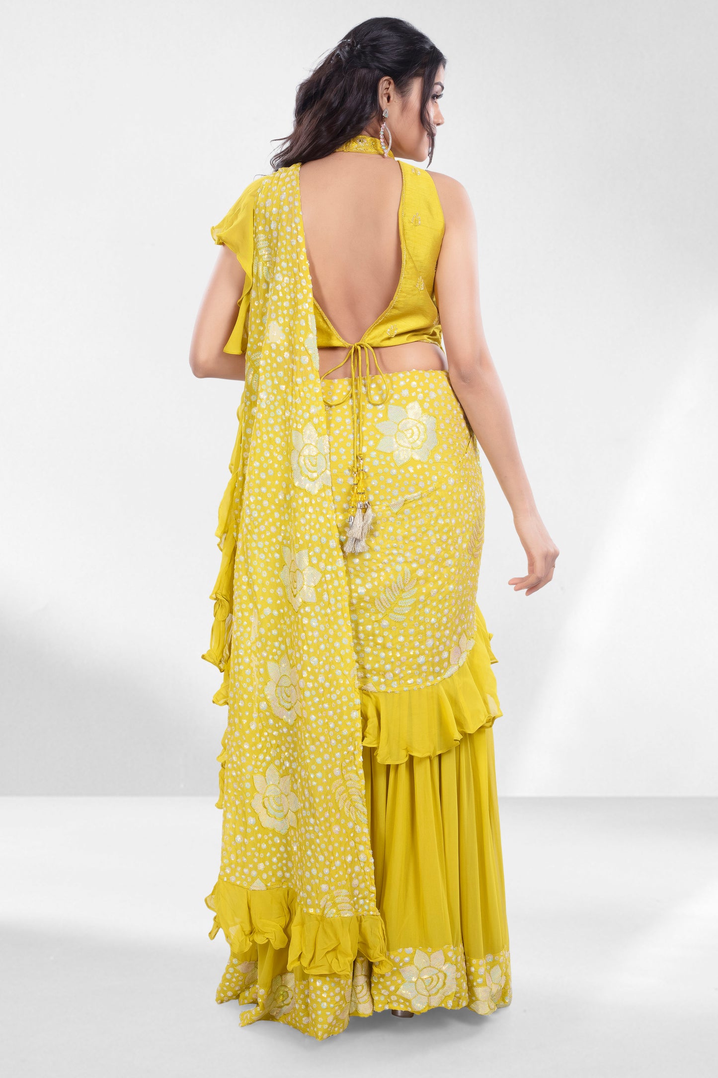 Pre-Stitched Saree W/ Readymade Blouse - D085