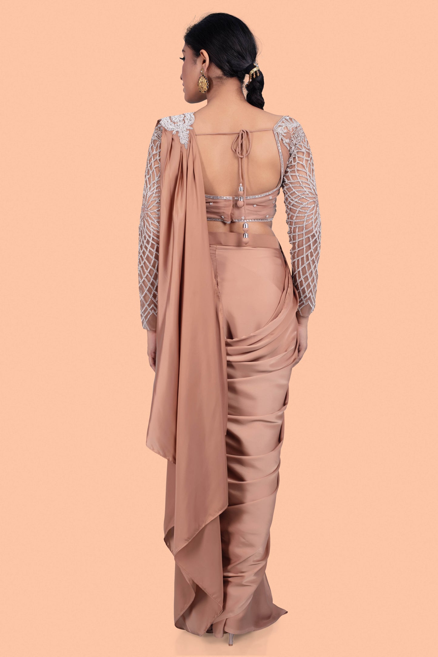 Pre-Stitched Saree W/ Readymade Blouse - D057