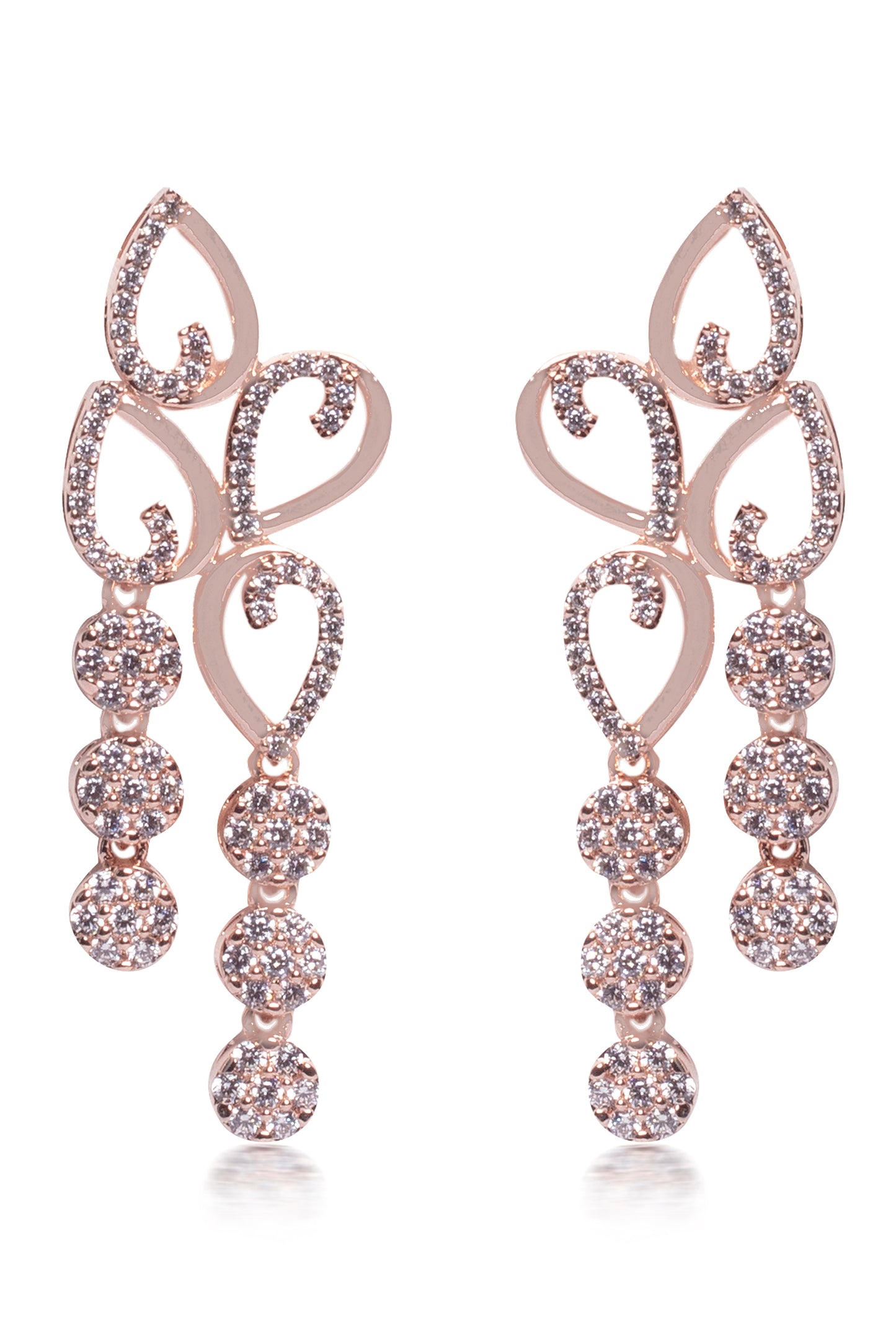 Rose Gold Pear-Cut Layered Necklace Set