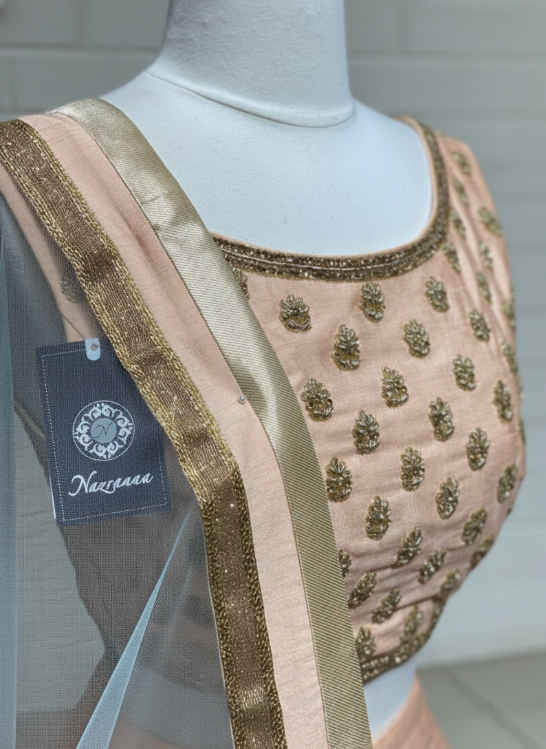 Peach Bridesmaids Lehenga BML-005