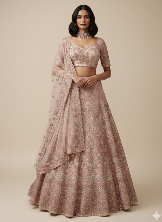 LavenderBlush Bridal Lehenga BL- 372