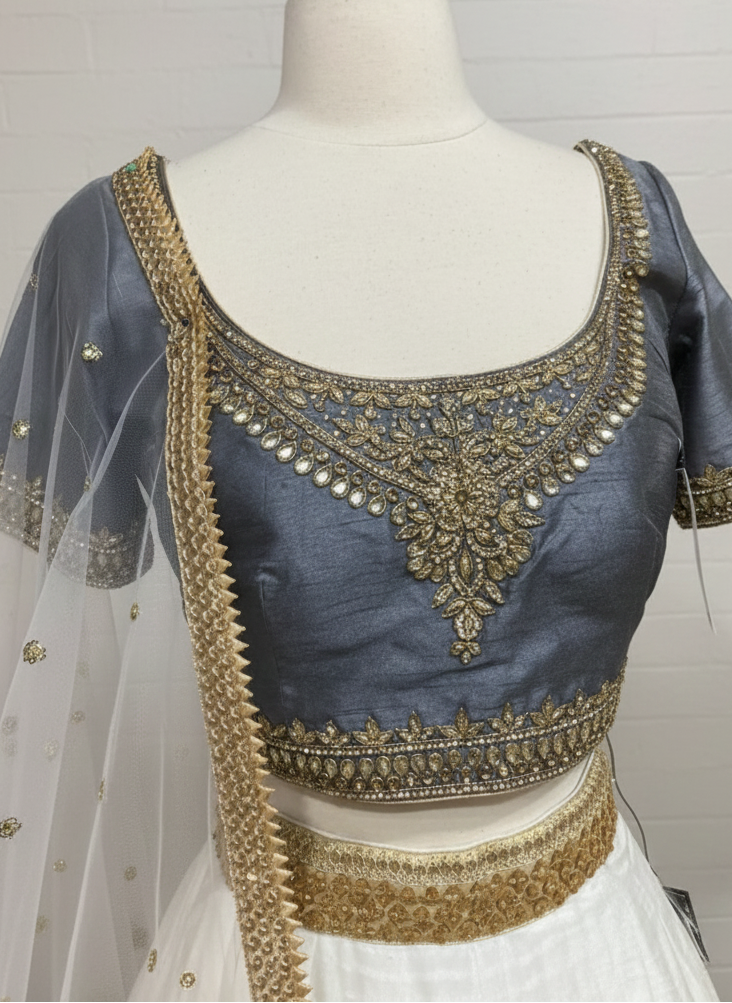 Jasmine White Bridesmaids Lehenga BML-030/211