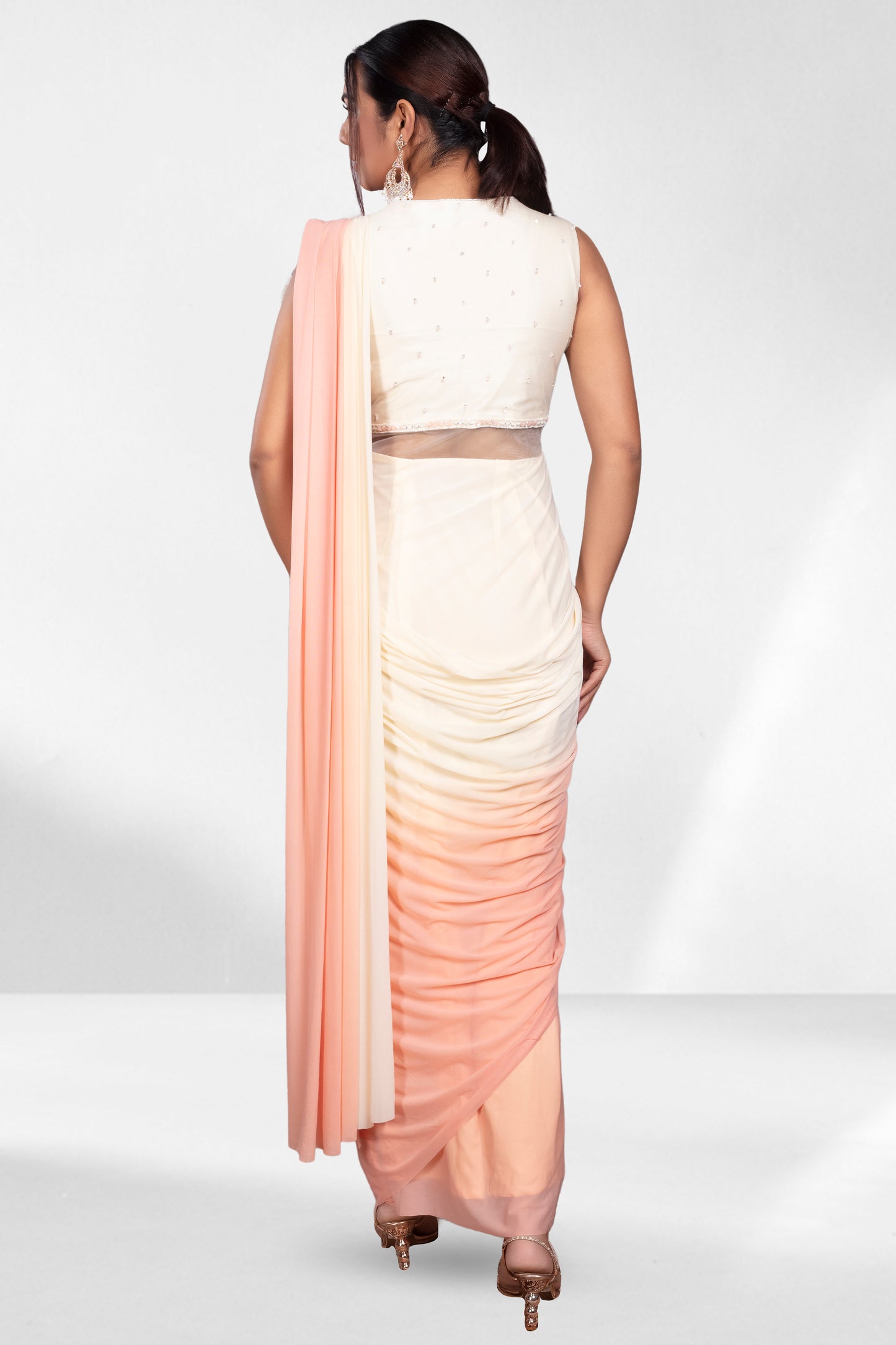 Pre-Stitched Saree W/ Readymade Blouse - A410027S