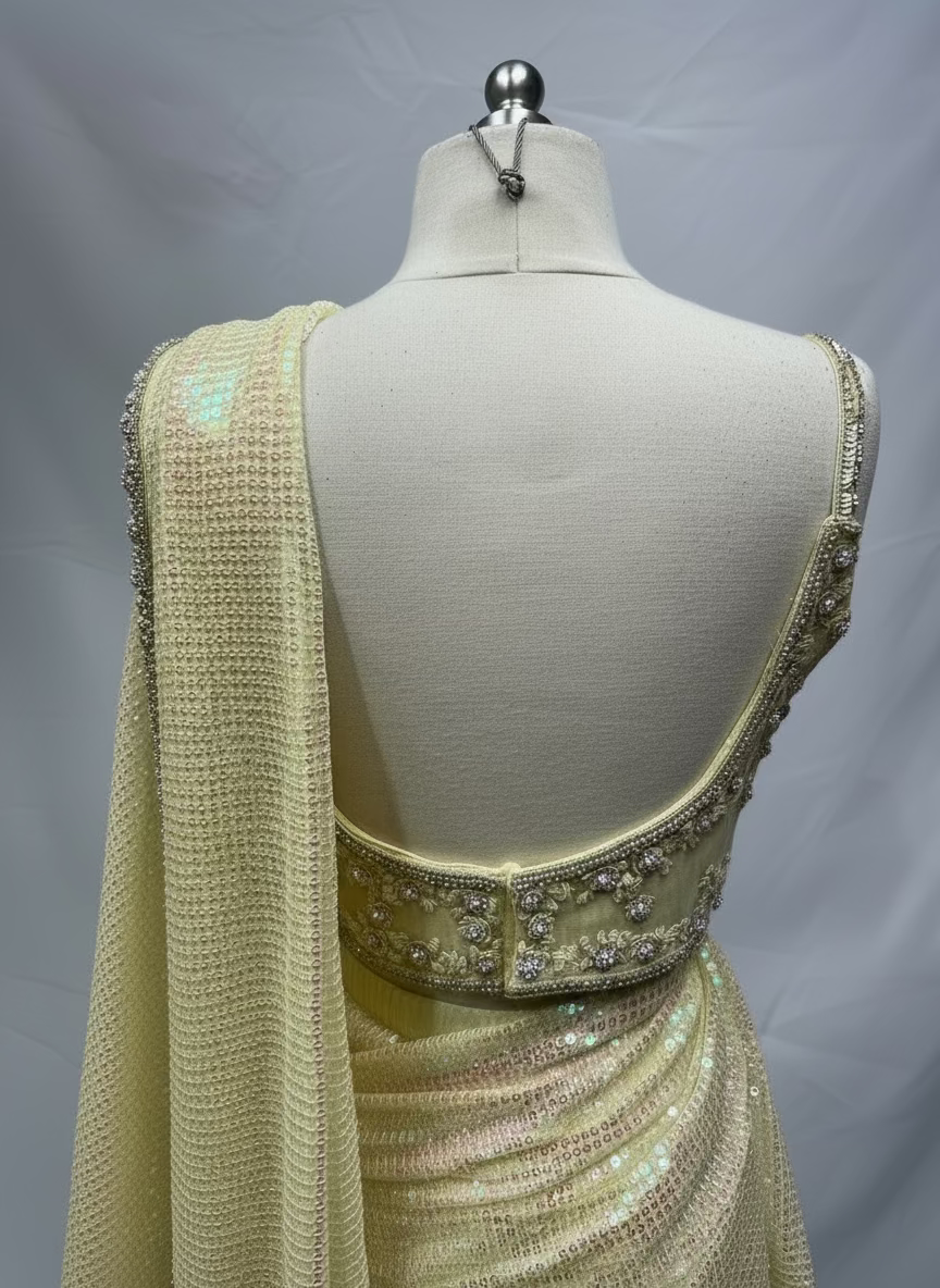 Party Wear Saree W/ readymade blouse D-174