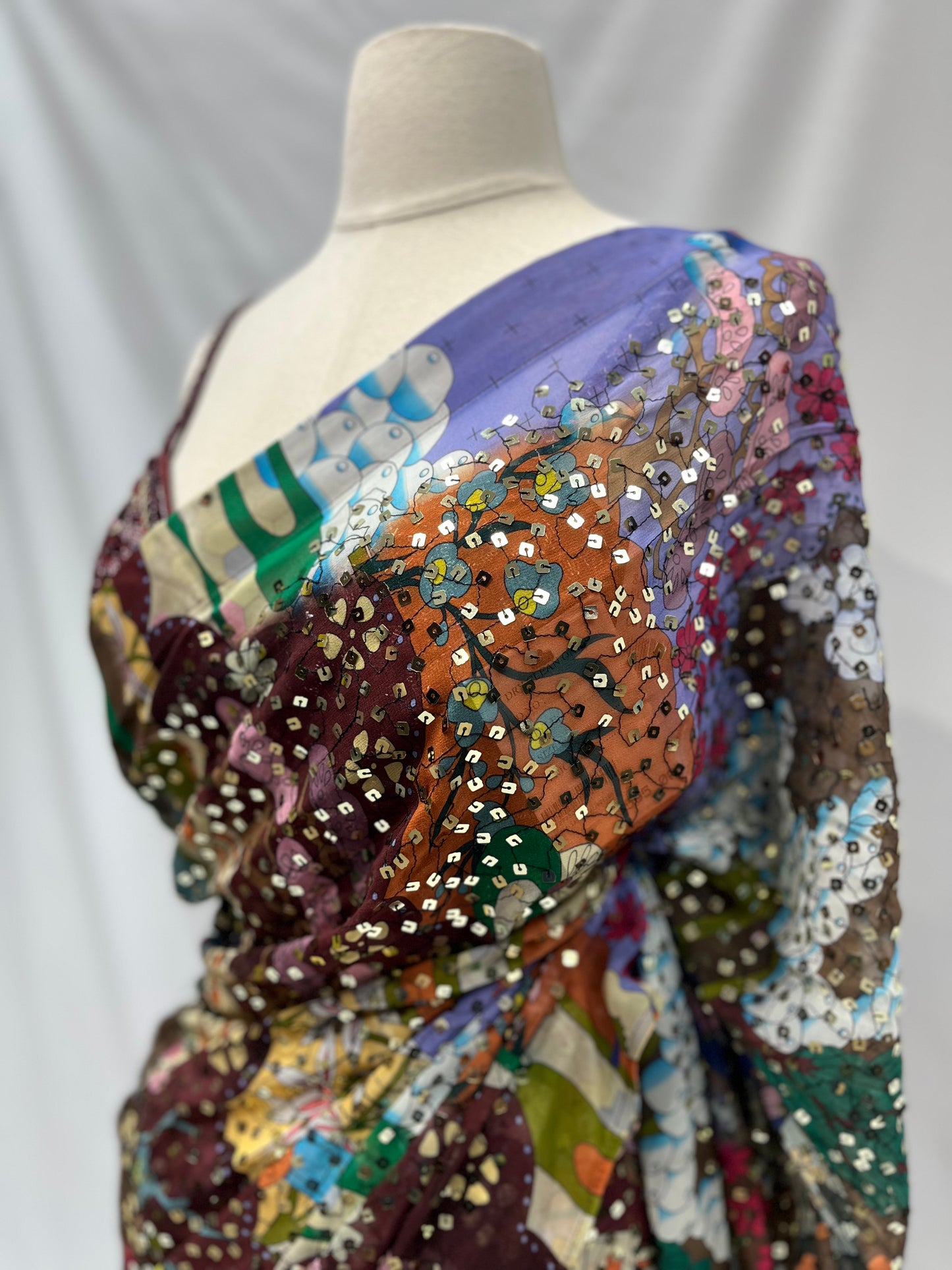 Party Wear Saree W/ Readymade Blouse D-198