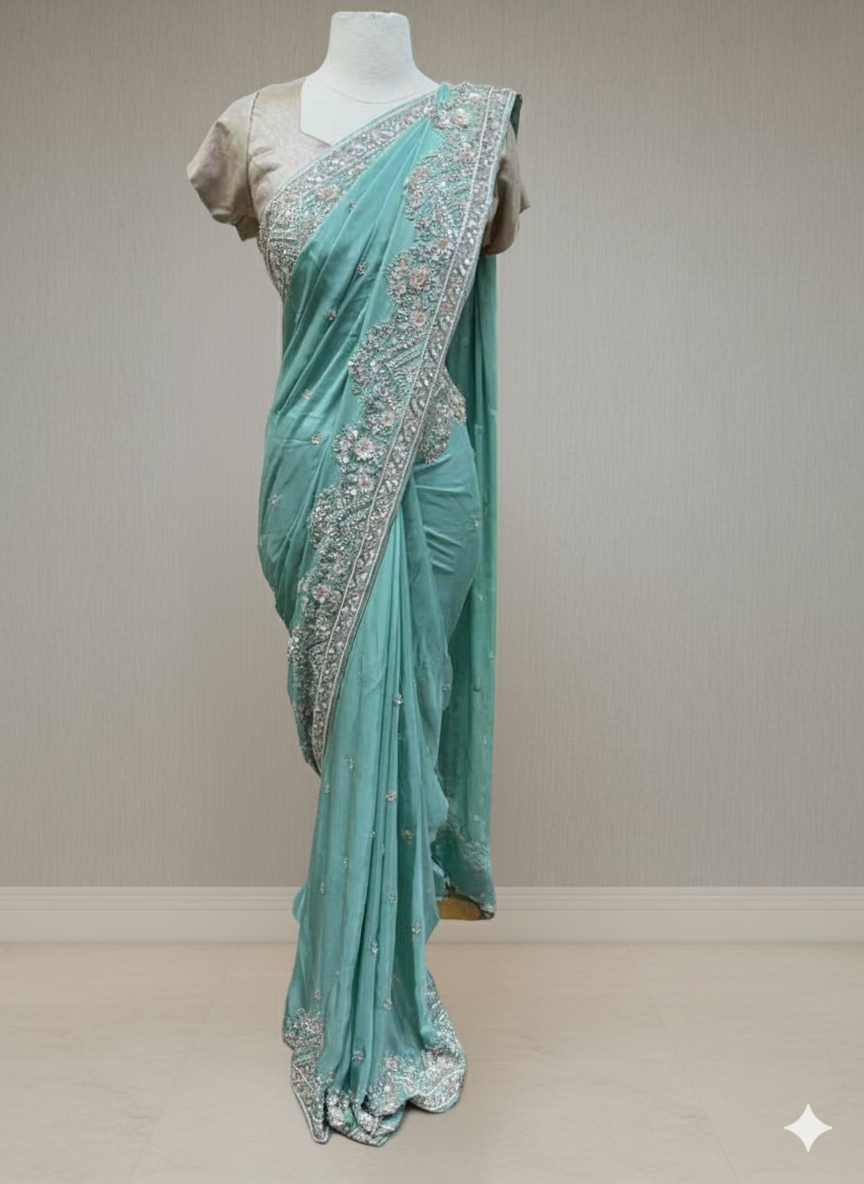 Party Wear Silk Saree- P330019S