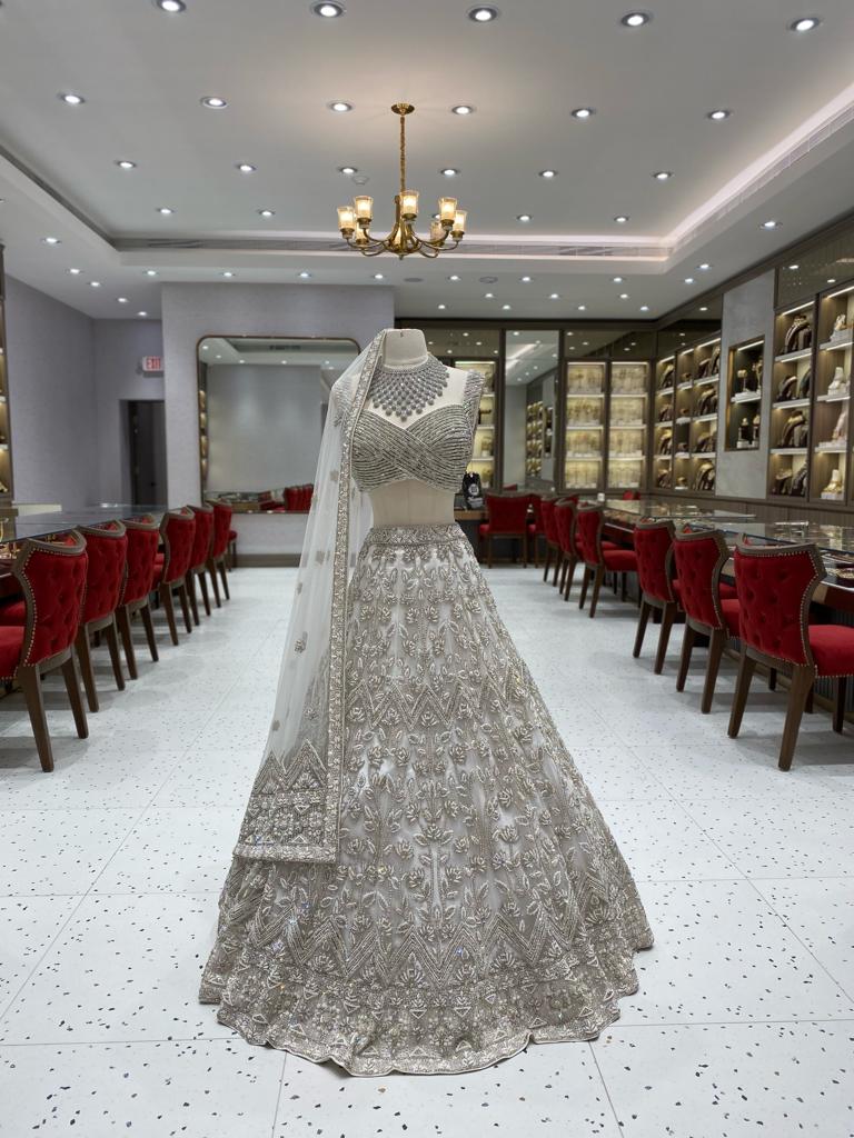 white and silver indian wedding dress Indian Wedding Collection for Women in USA