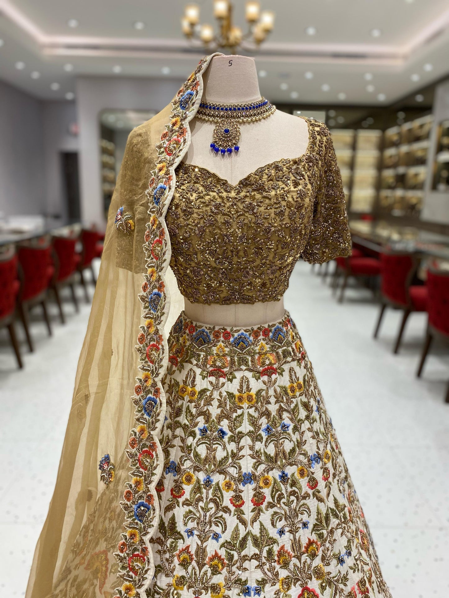 White Multi Bridal Lehenga BL-161