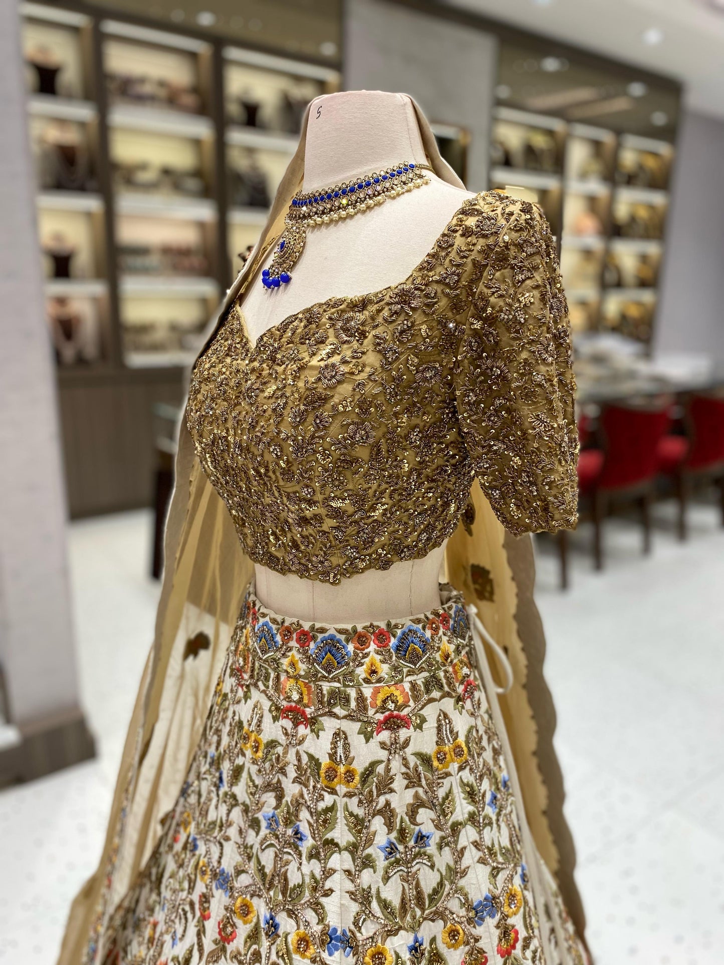 White Multi Bridal Lehenga BL-161