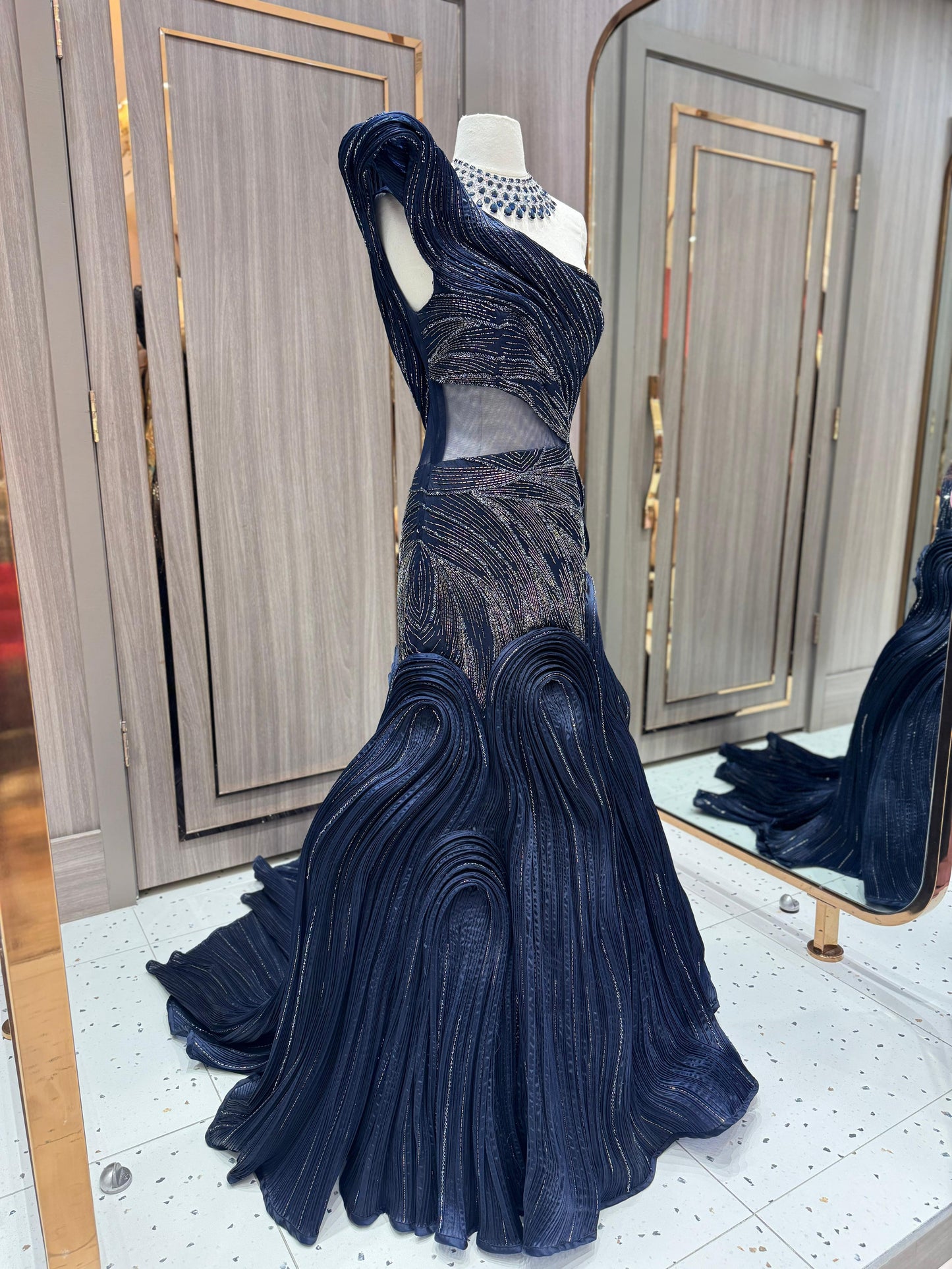 Navy Blue Gown NG-018