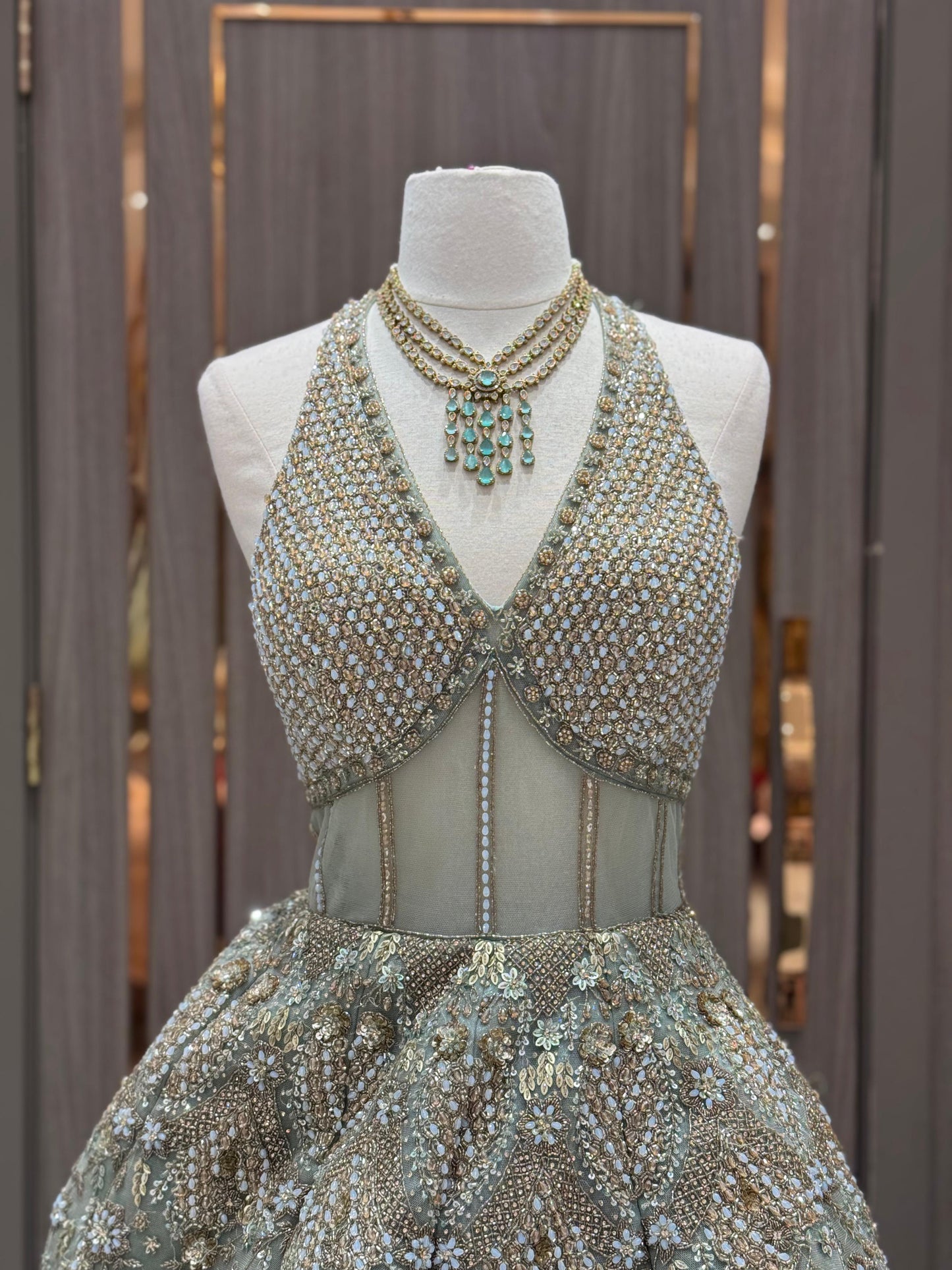 Sage Green Gown NG-019