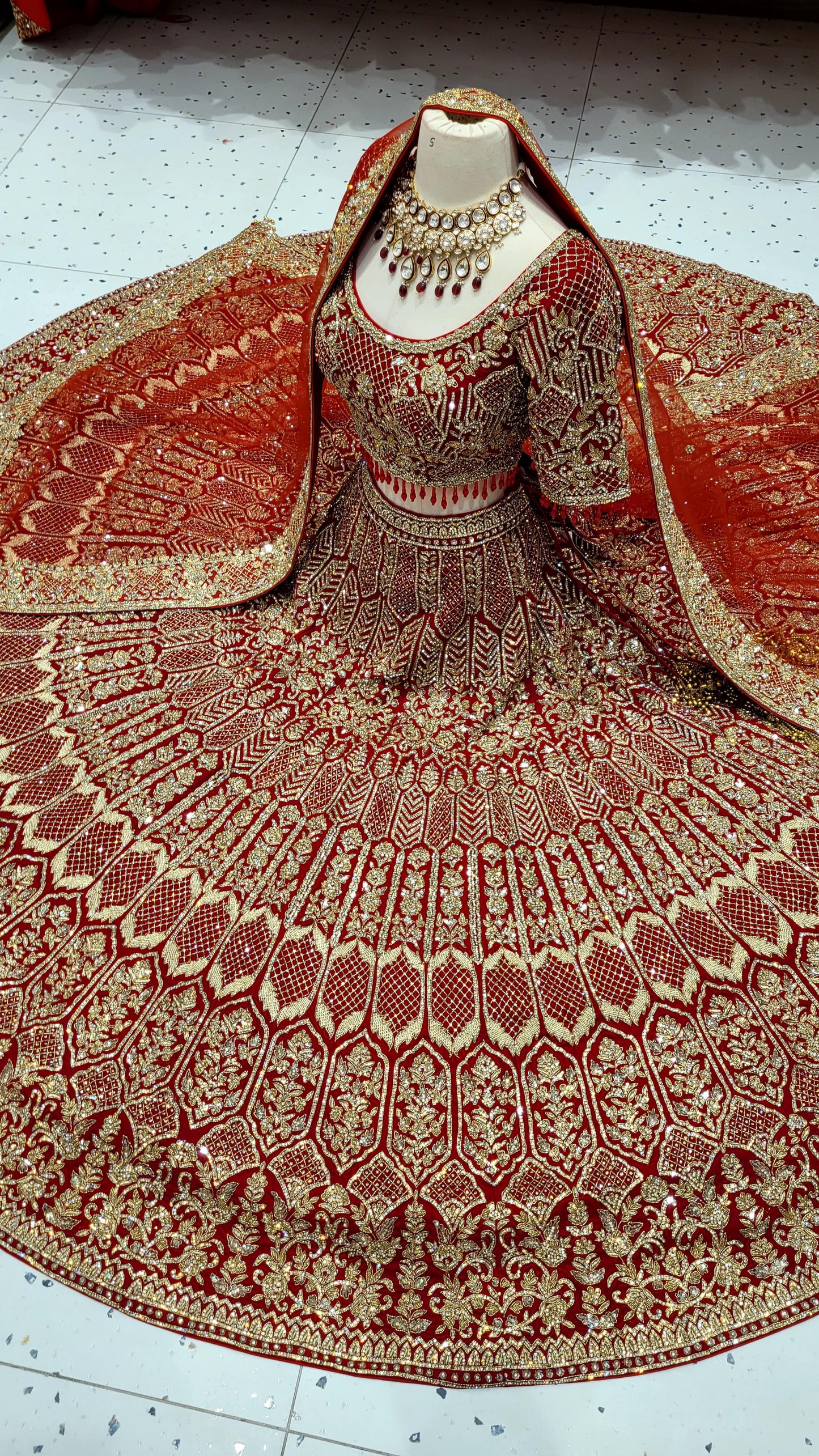 True Red Bridal Lehenga BL-125