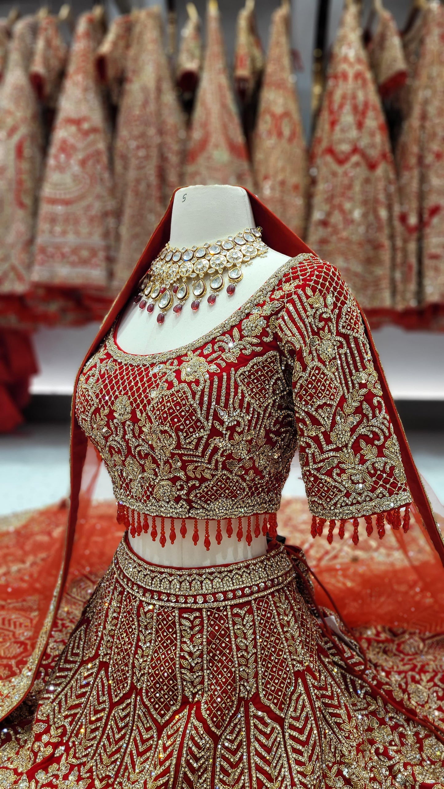 True Red Bridal Lehenga BL-125
