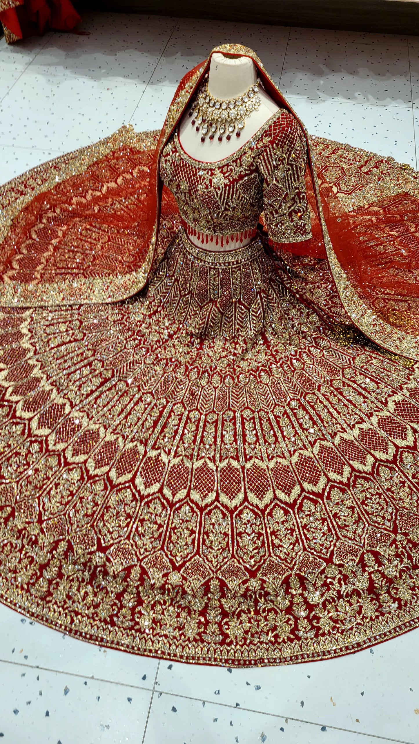 True Red Bridal Lehenga BL-125