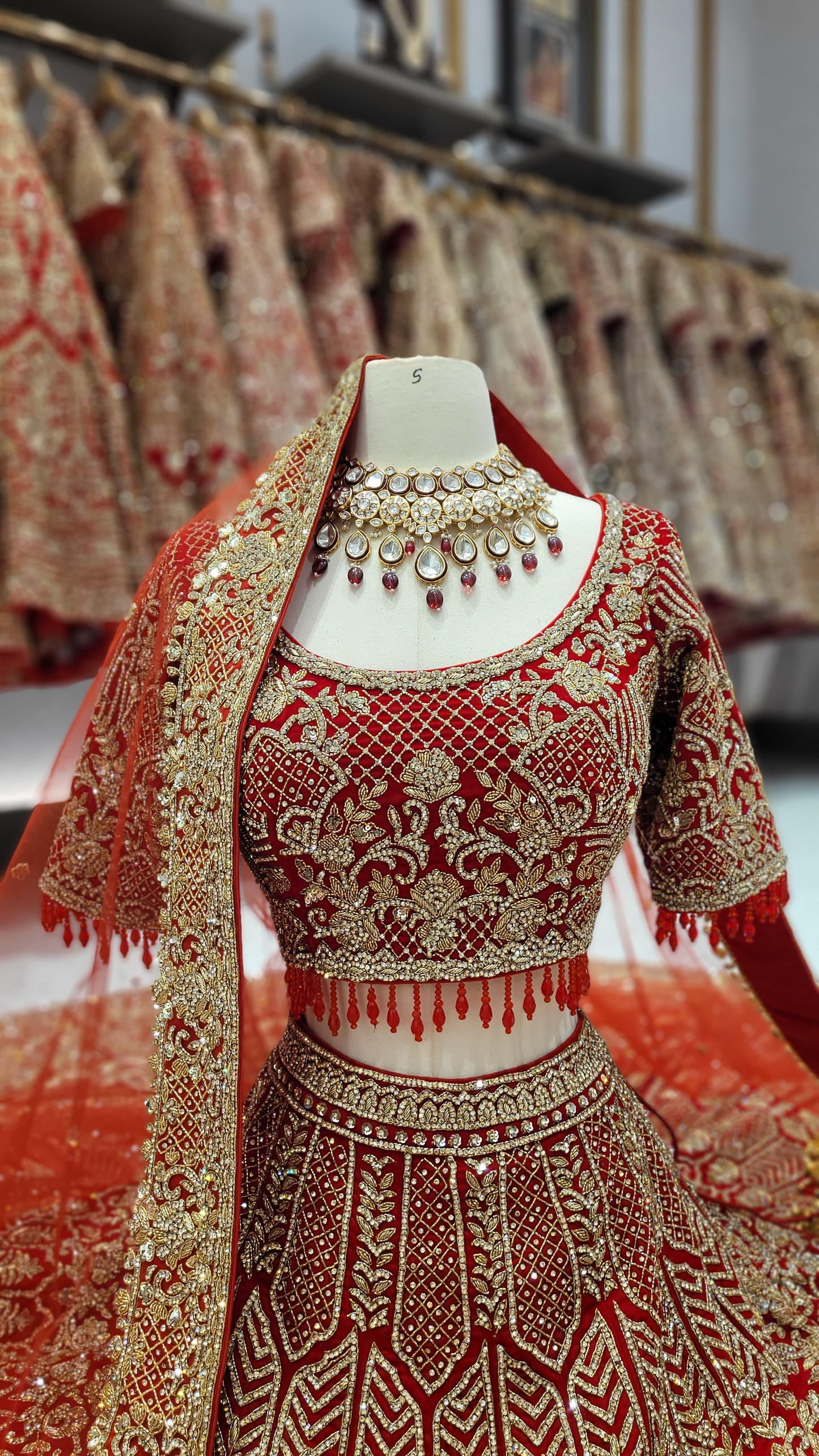 True Red Bridal Lehenga BL-125