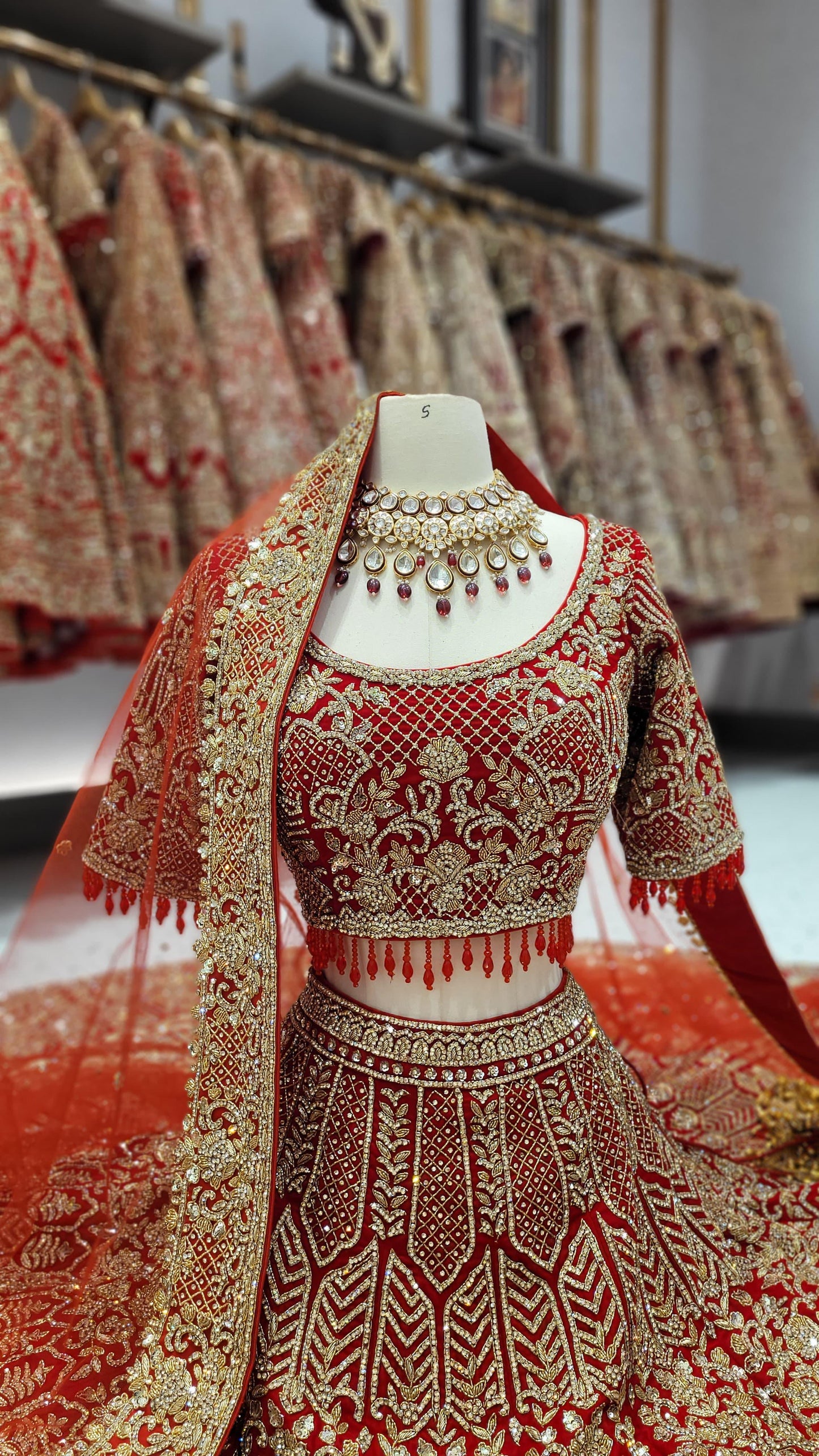 True Red Bridal Lehenga BL-125
