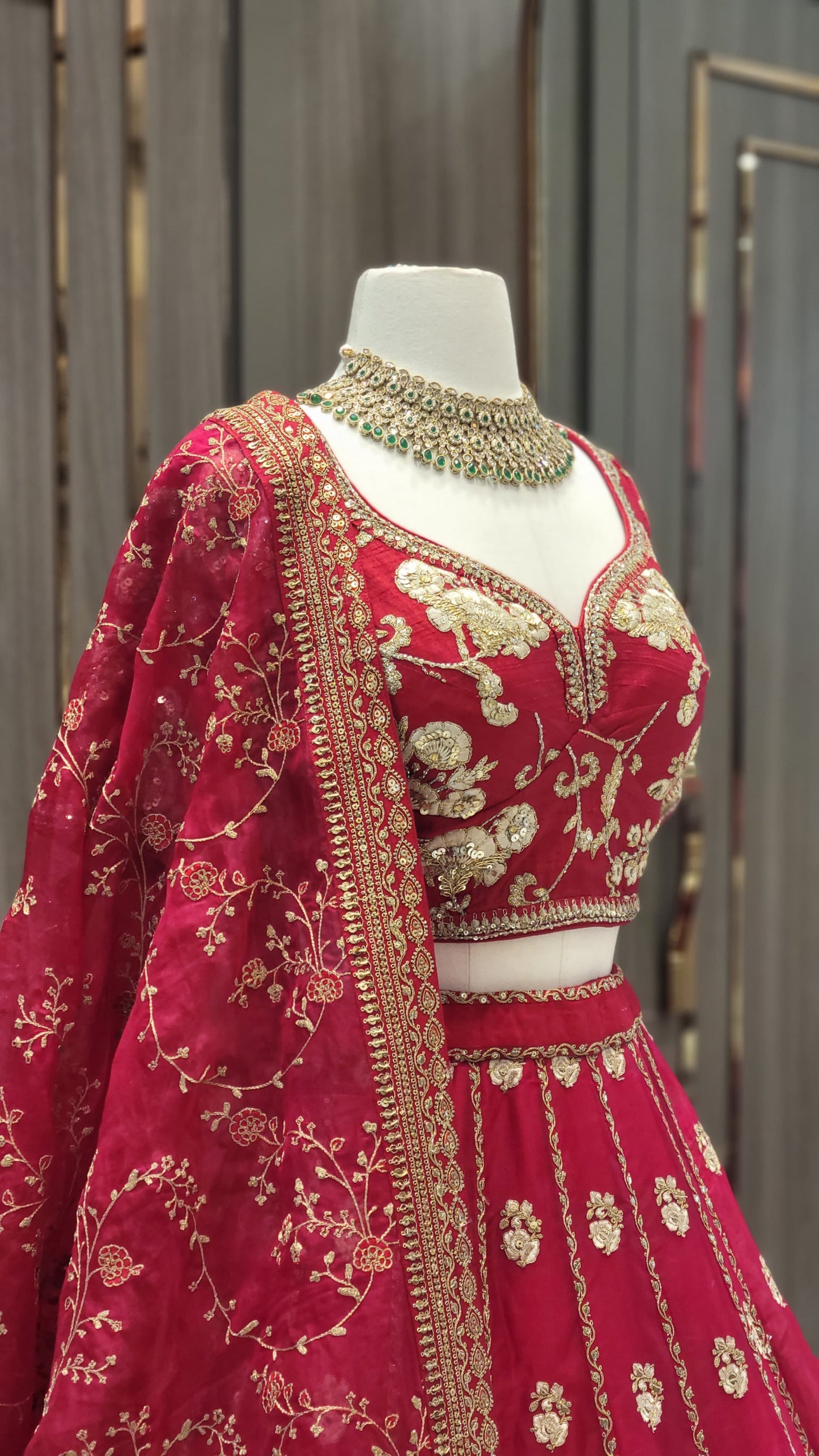 True Red Bridal Lehenga BL-123