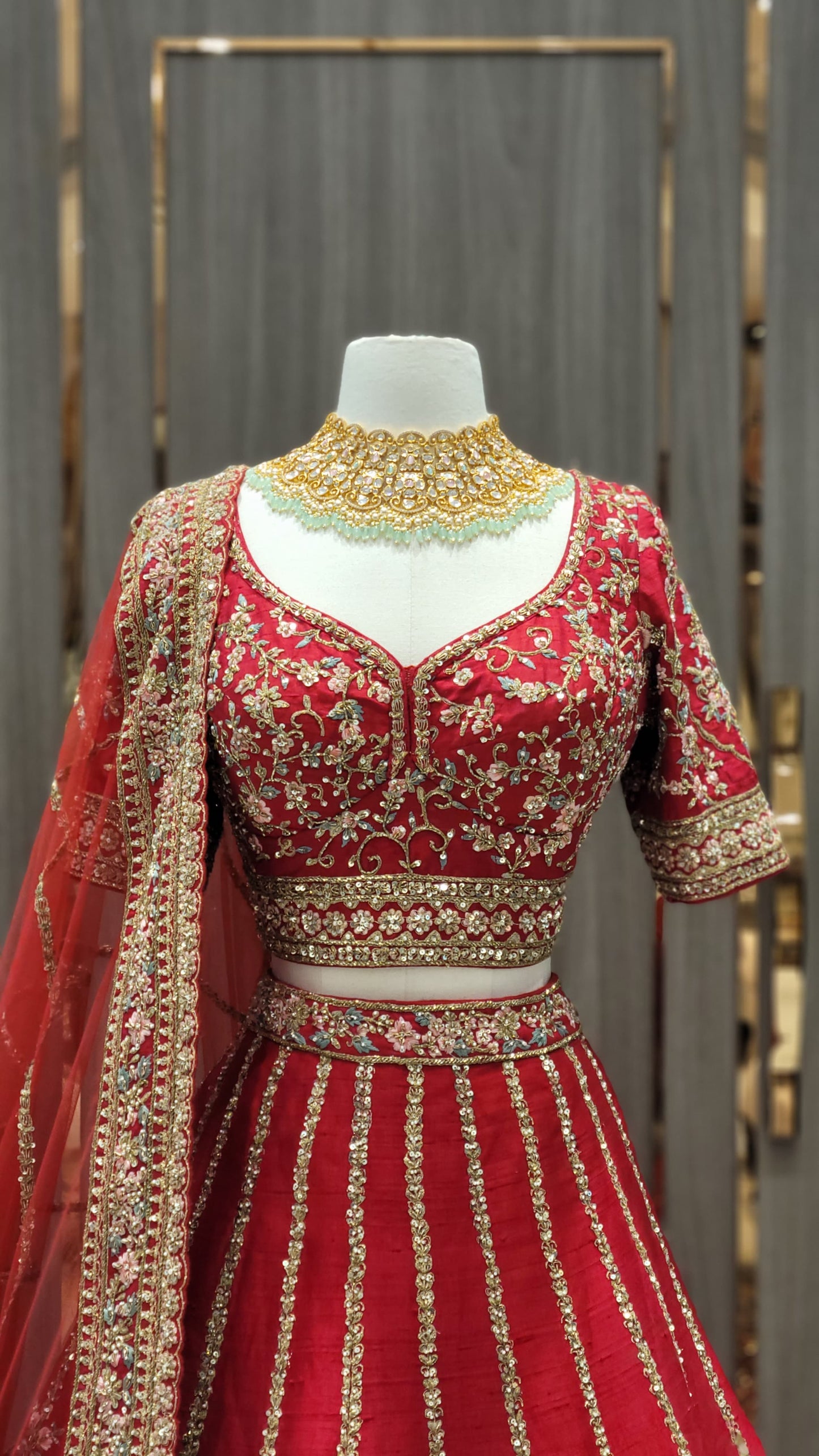 FireBrick Bridal Lehenga BL-060