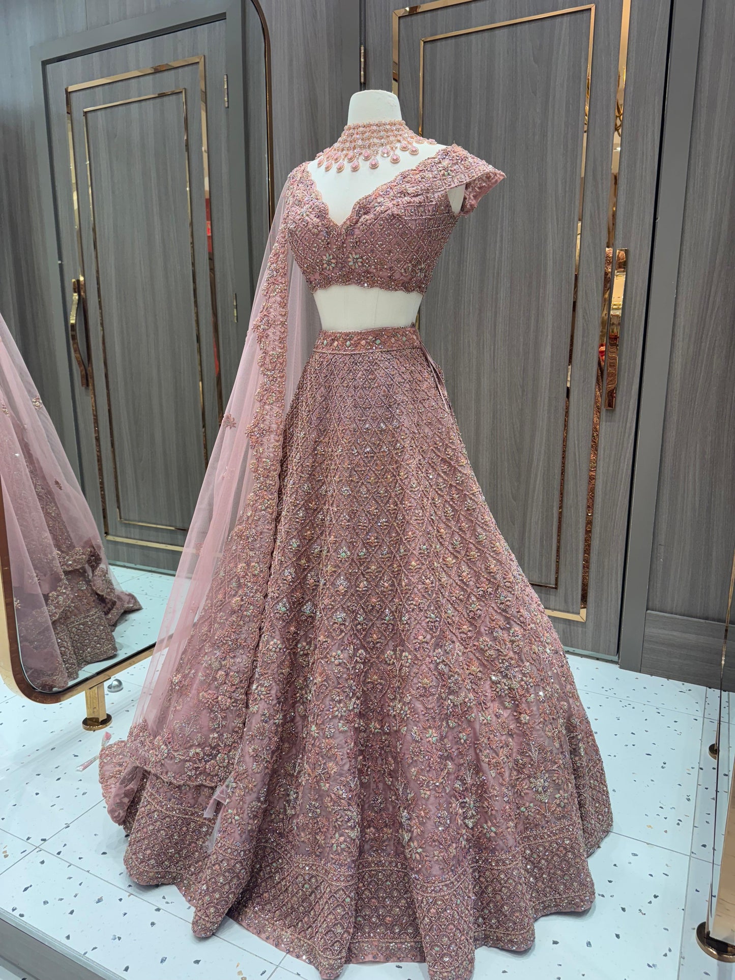 Dusty Rose Bridal Lehenga BL-117
