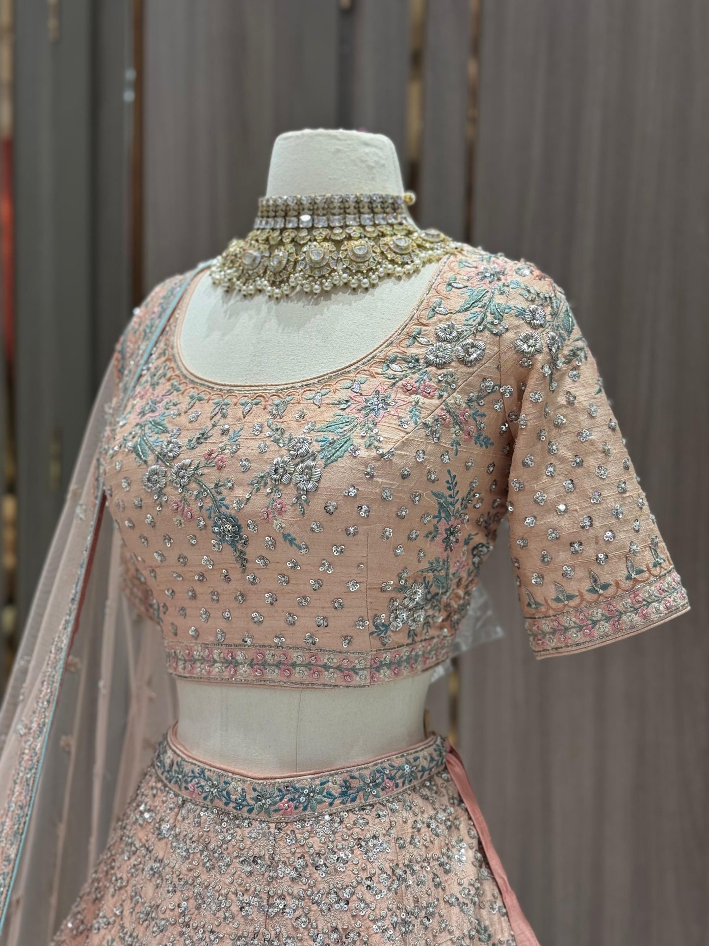 Blush Pink Multi Color Bridal Lehenga BL-112