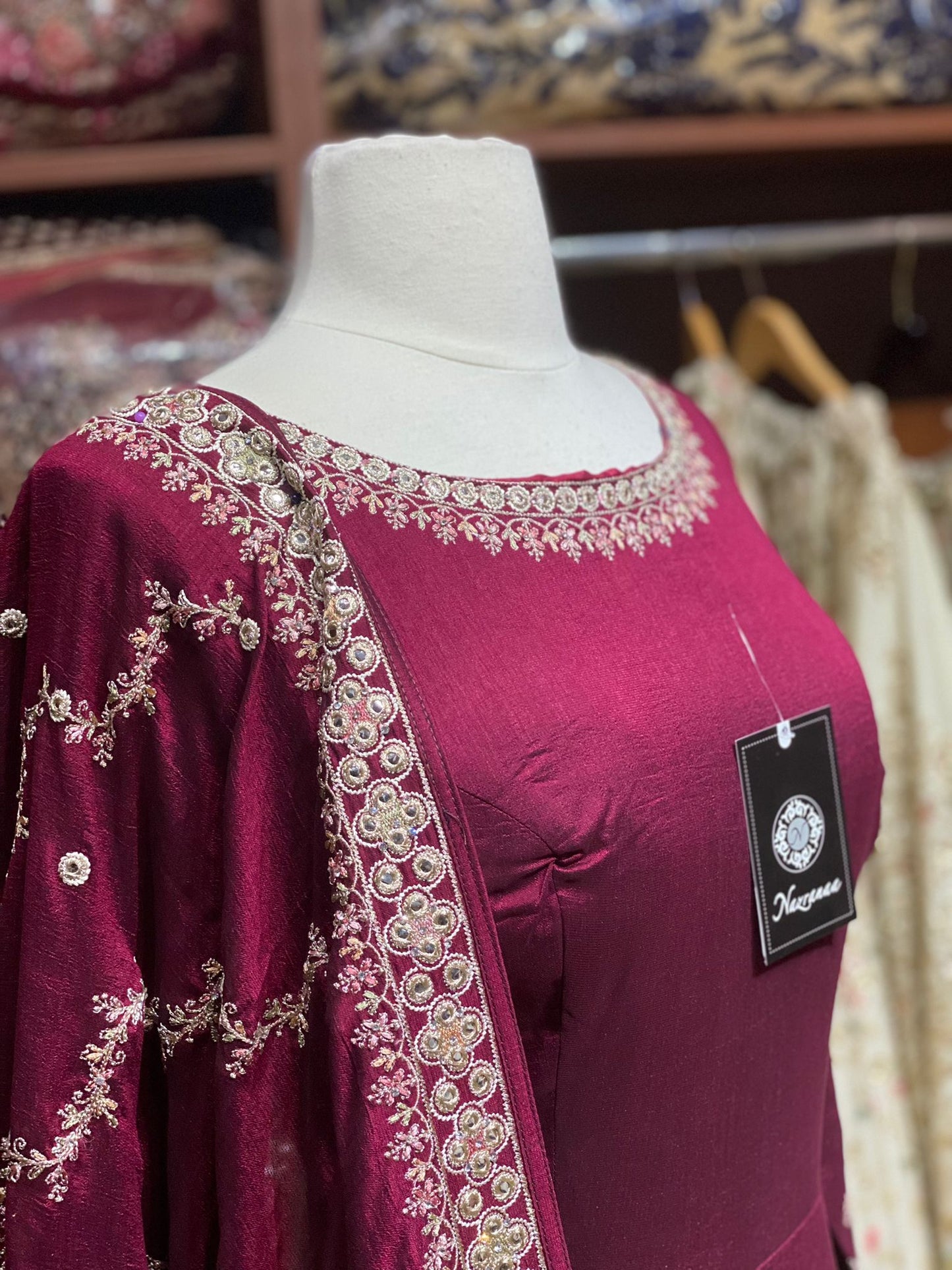 Rosewood Red Anarkali PWA-103