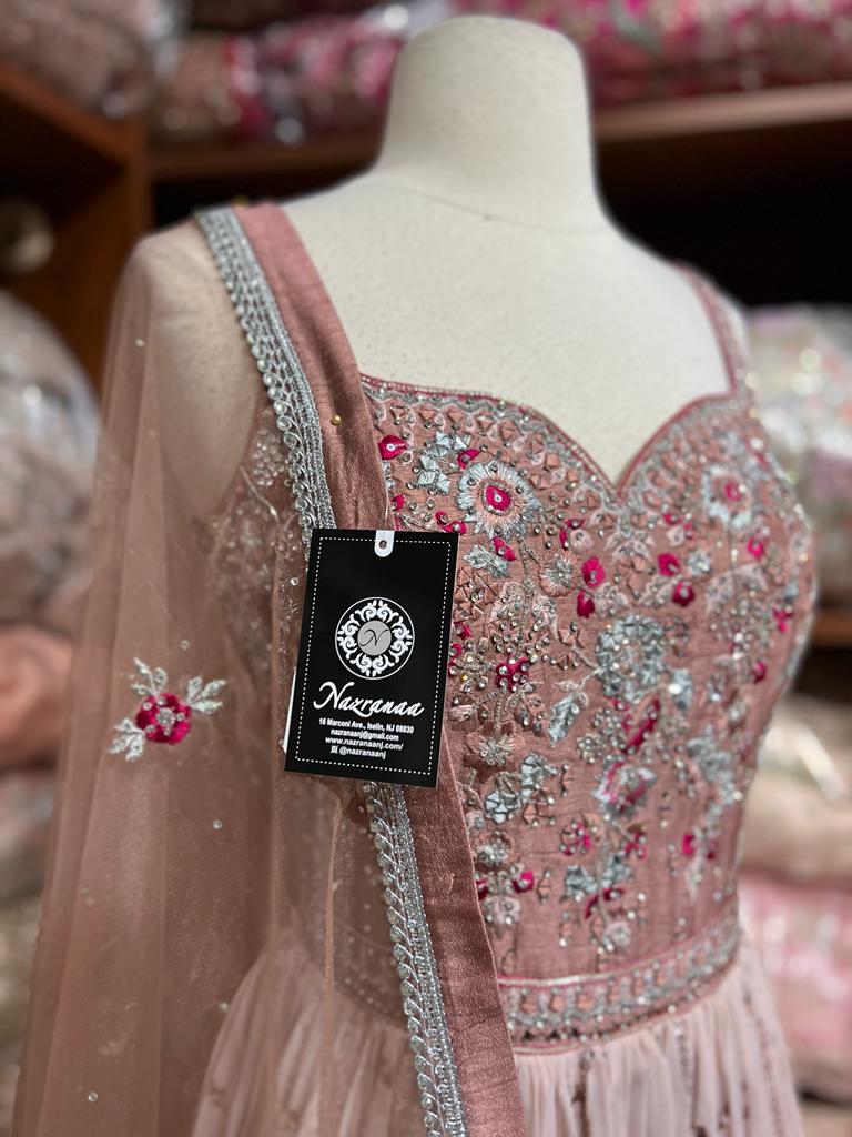 Pinkish Beige Anarkali PWA-146