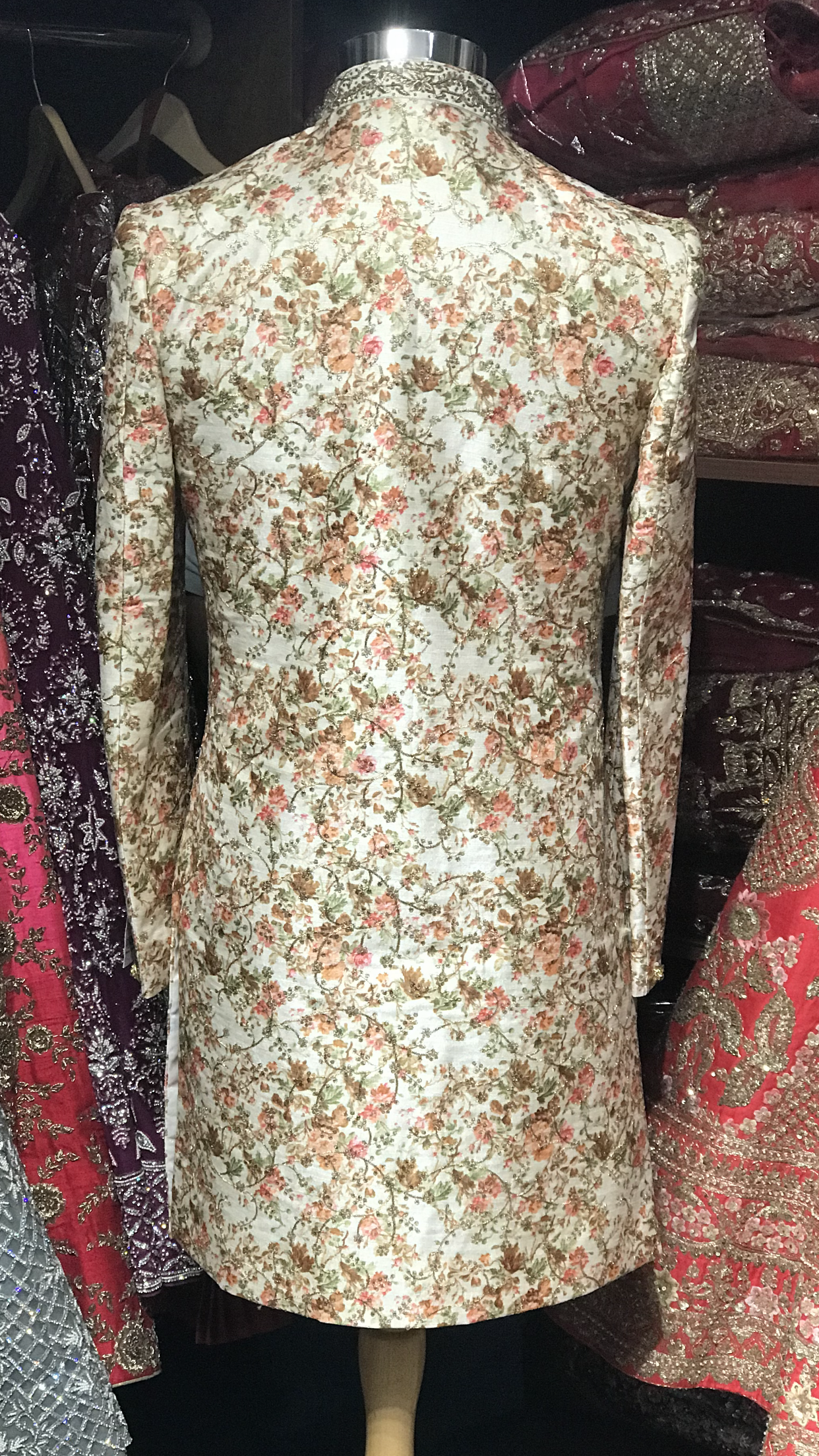 Ivory Floral Sherwani