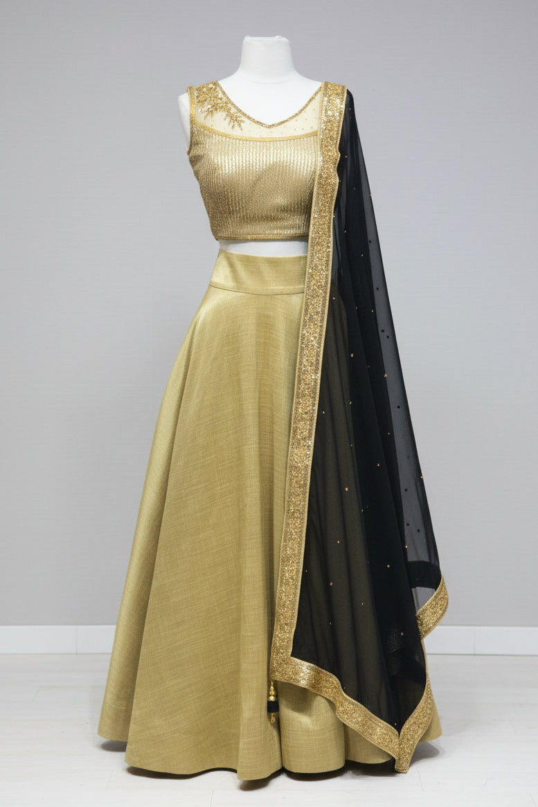 Gold Bridesmaid's Lehenga