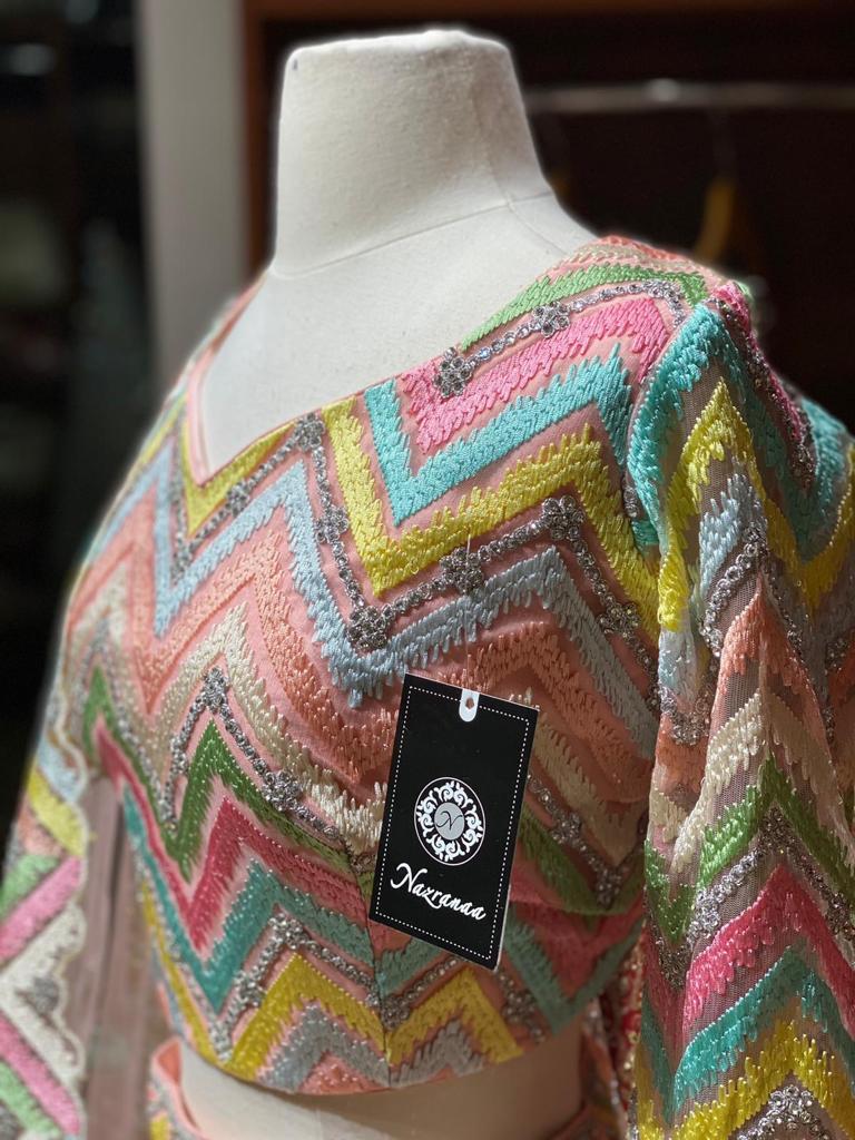 Stunning Multicolored Party Wear Lehenga PWL-085