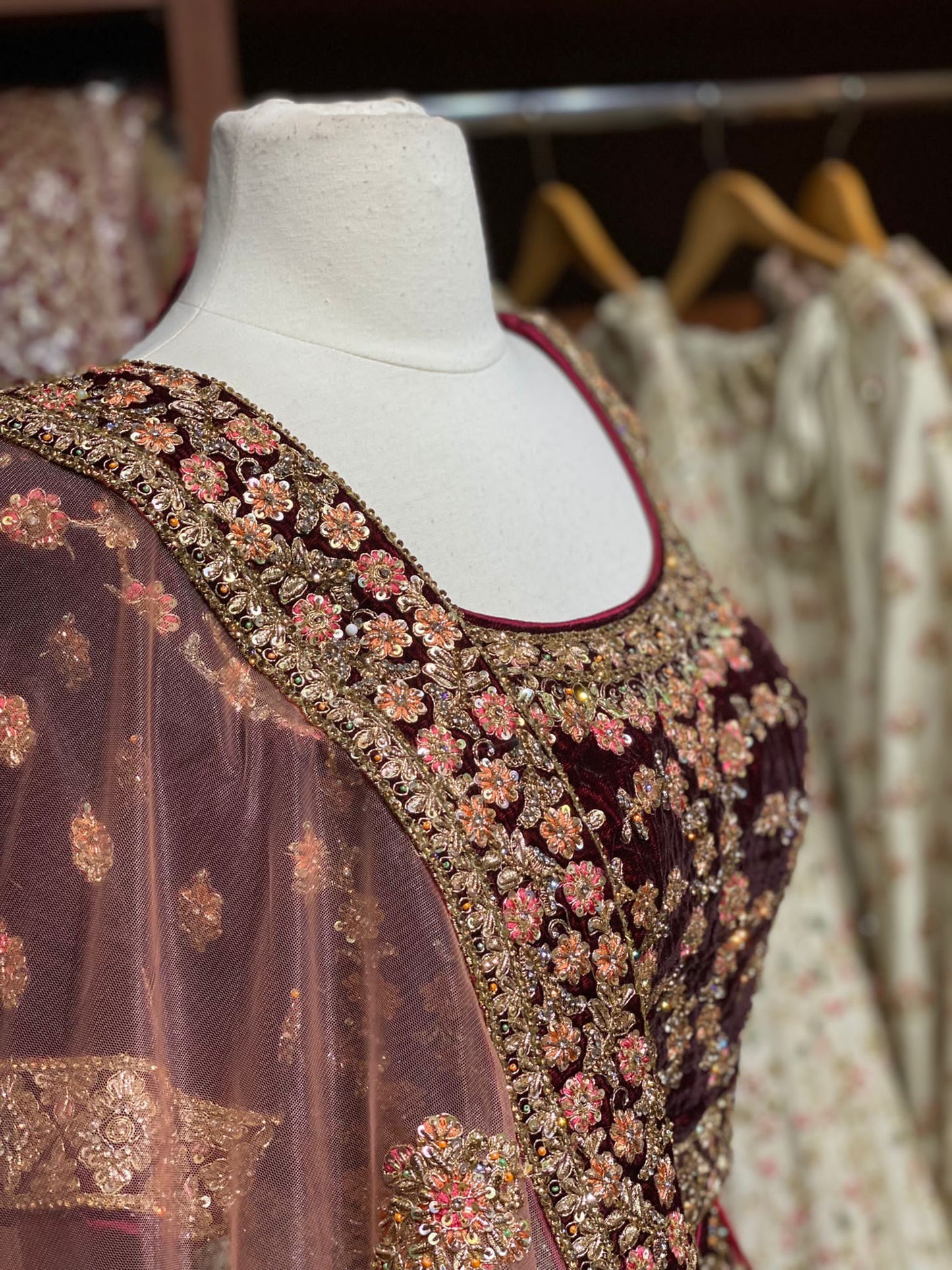 Oxblood Maroon Persian Bridal Collection -27