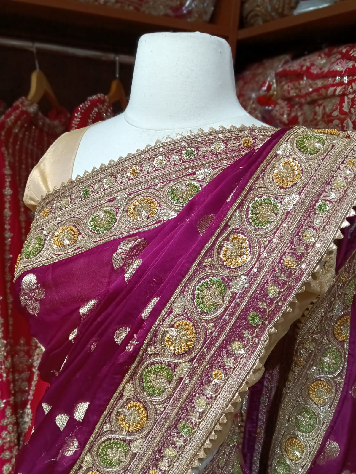 Fuchsia Pink Saree PWS-141