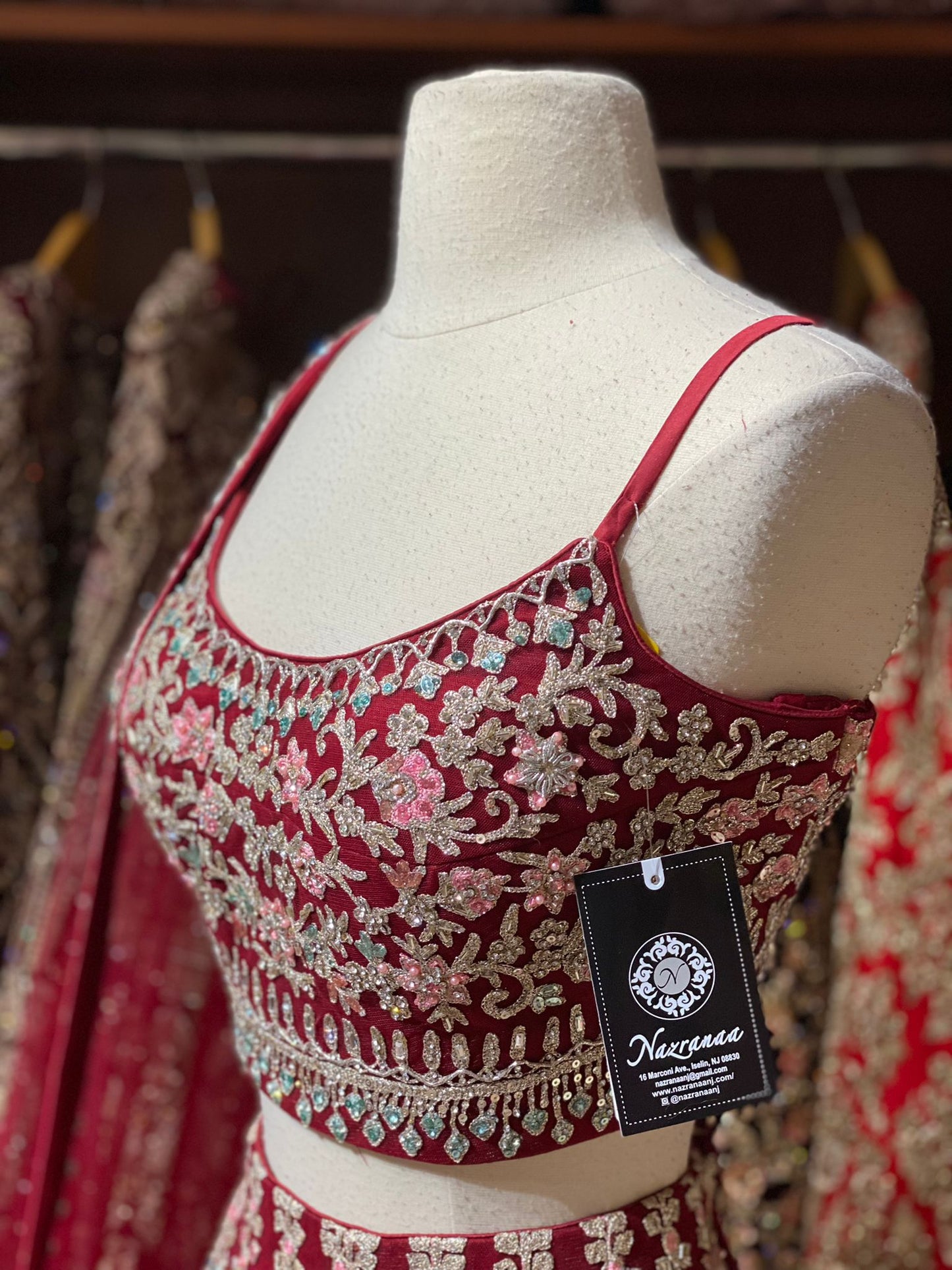 Raspberry Red New Era Party Wear Collection PWL-358