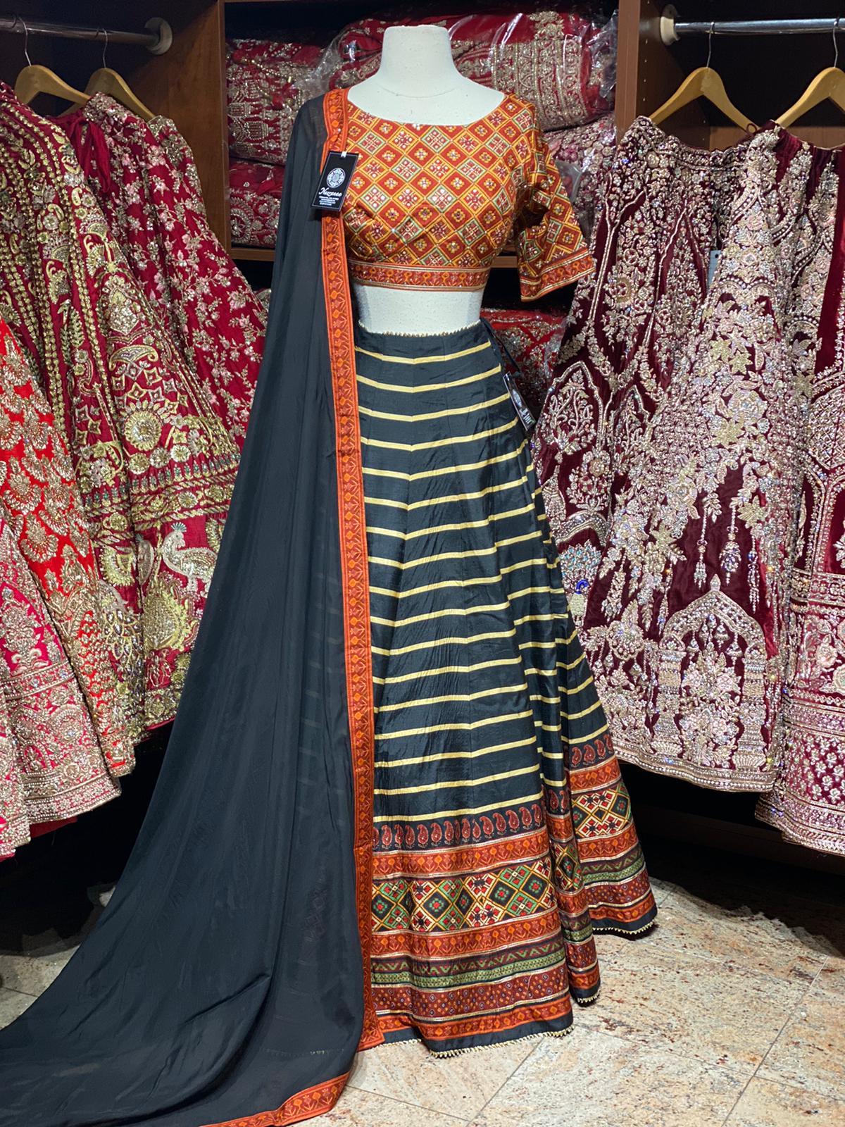 Black Stripes New Era Party Wear Collection PWL-406