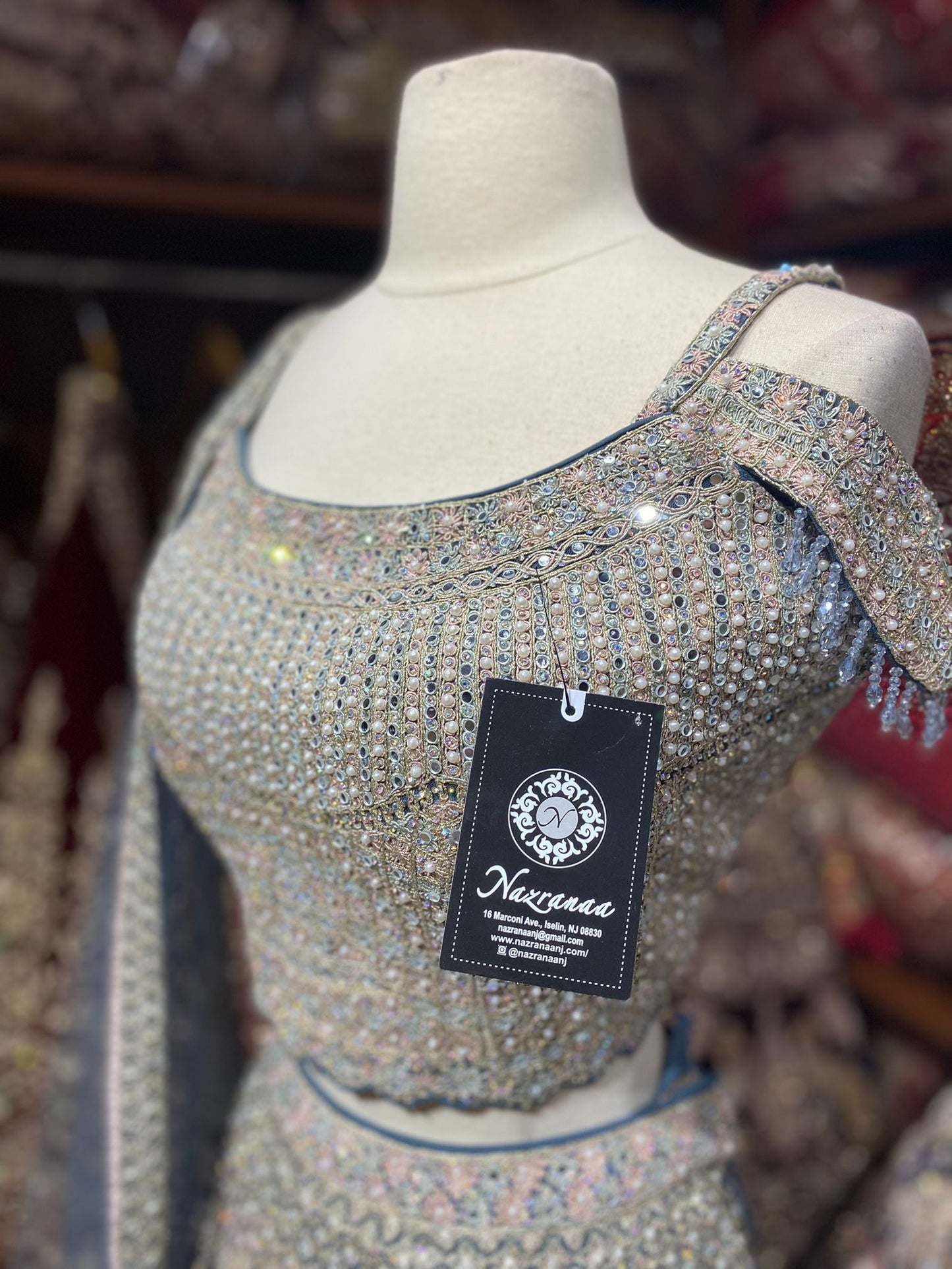 Blue Grey New Era Party Wear Collection PWL-504