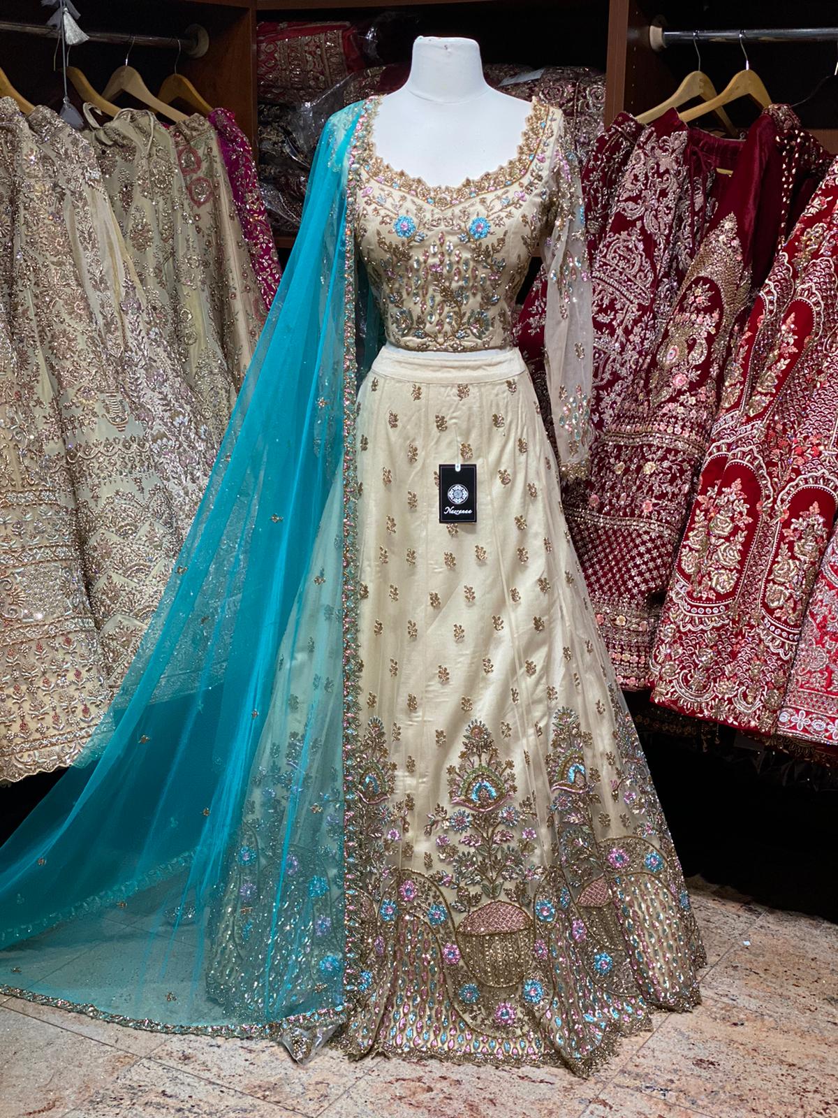 Golden Straw Size 38 Party Wear Lehenga