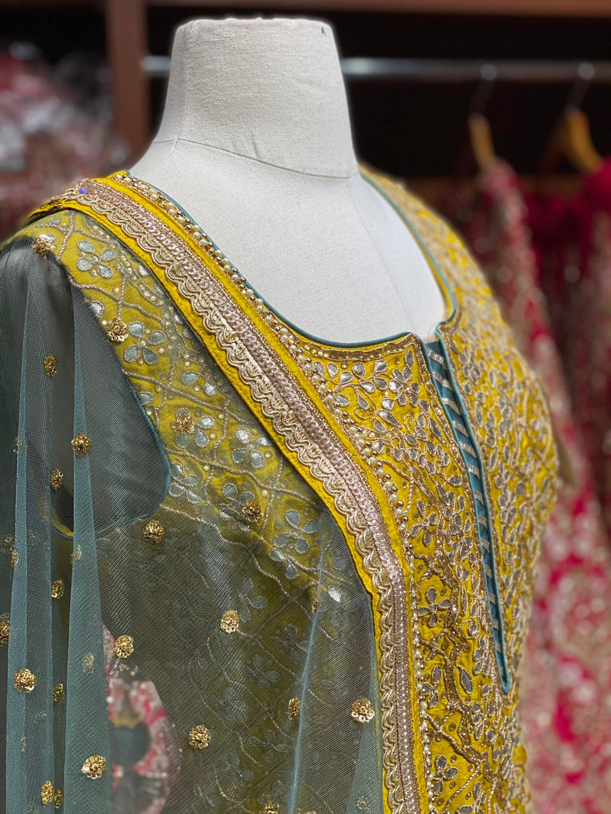 Bumblebee Yellow Party Wear Suit Collection PWS-058