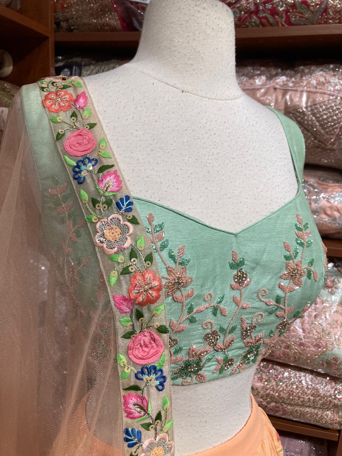 Coral Peach New Era Party Wear Collection PWL-596