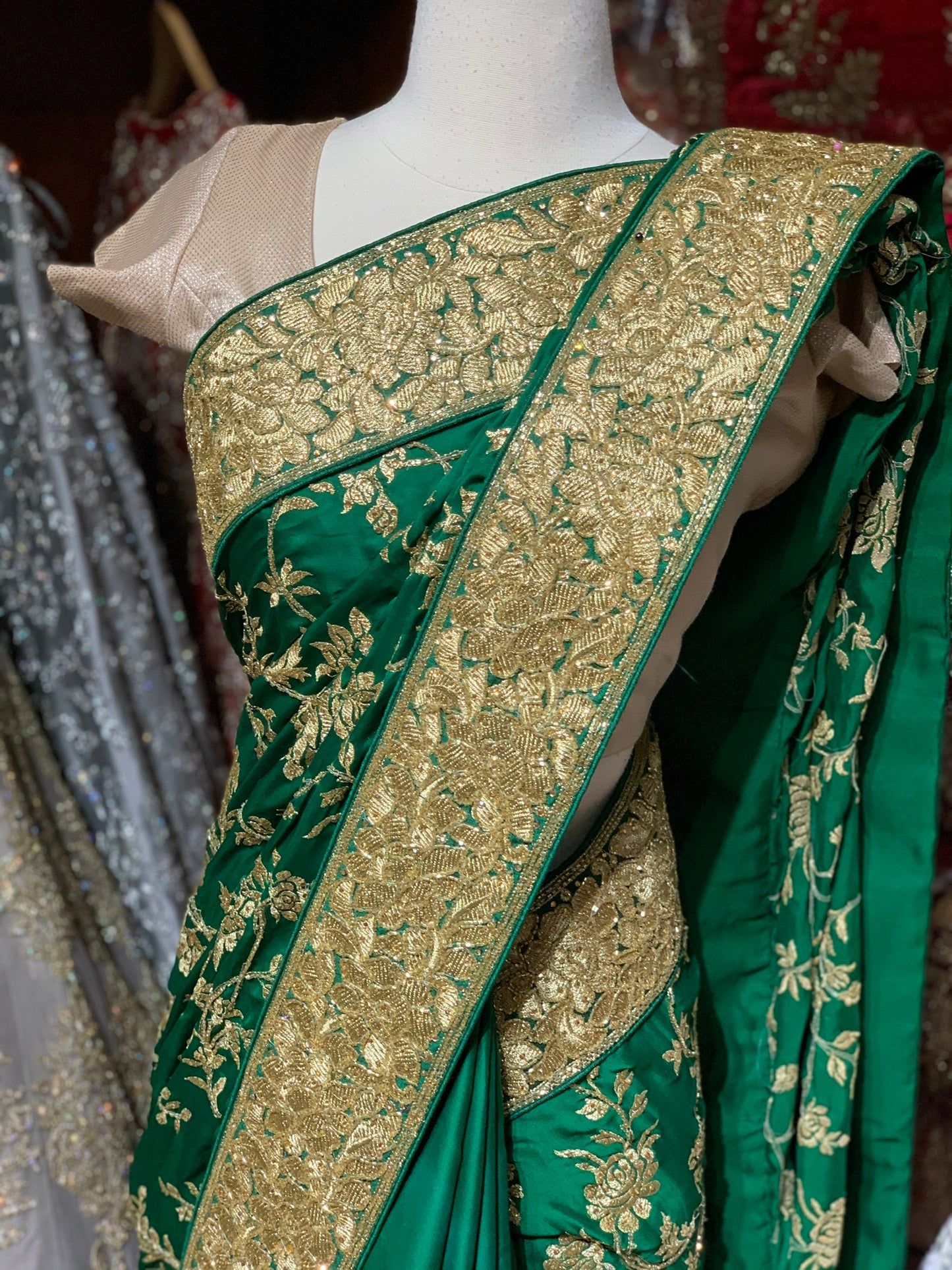 Green Bridal Saree