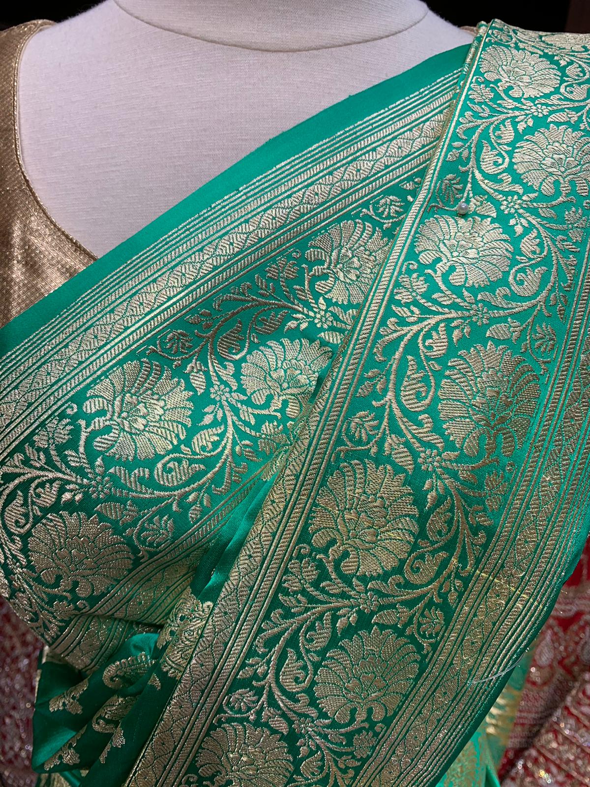 Sea Green Saree BS-007