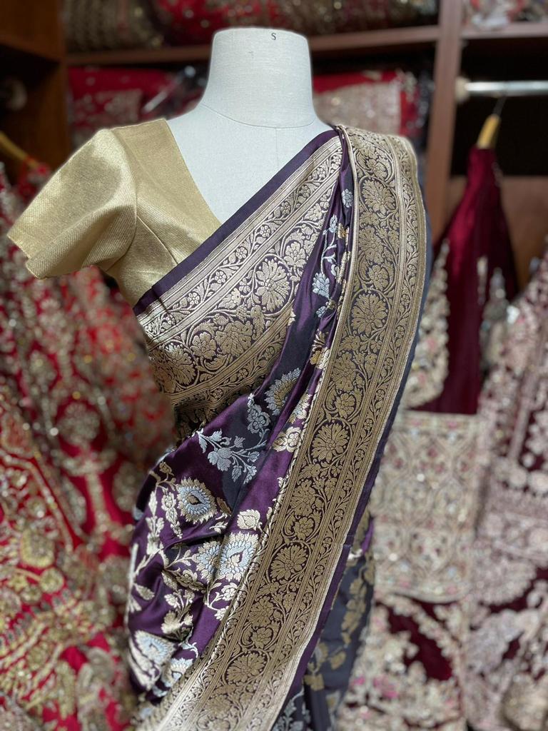 Wine Purple Saree BS-014