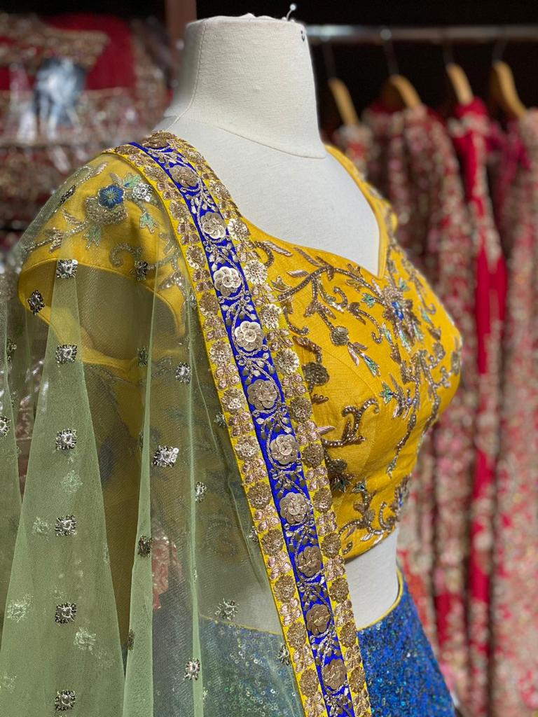 Space Blue Party Wear Lehenga PWL- 040