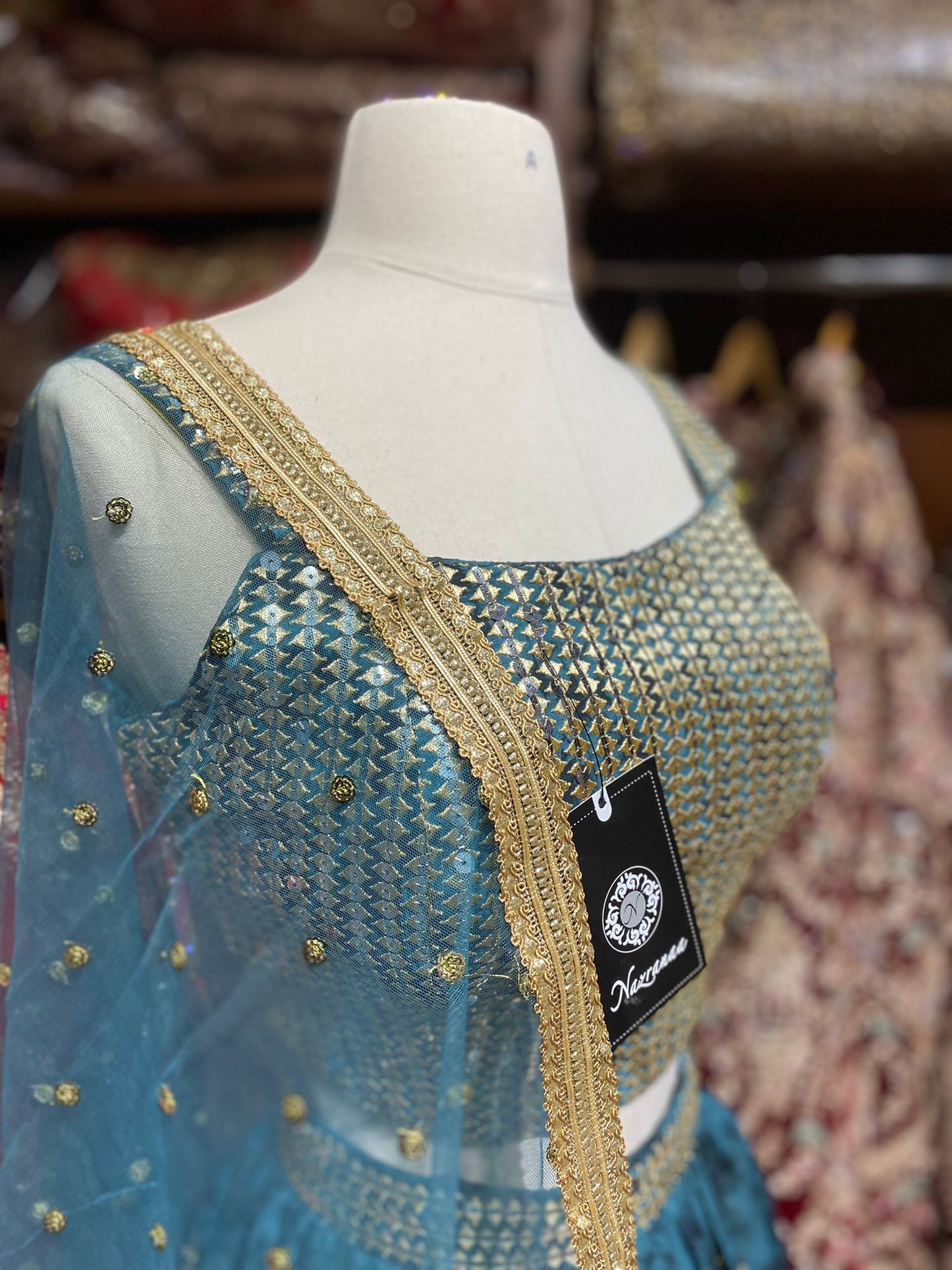 Teal Blue New Era Party Wear Collection PWL-436