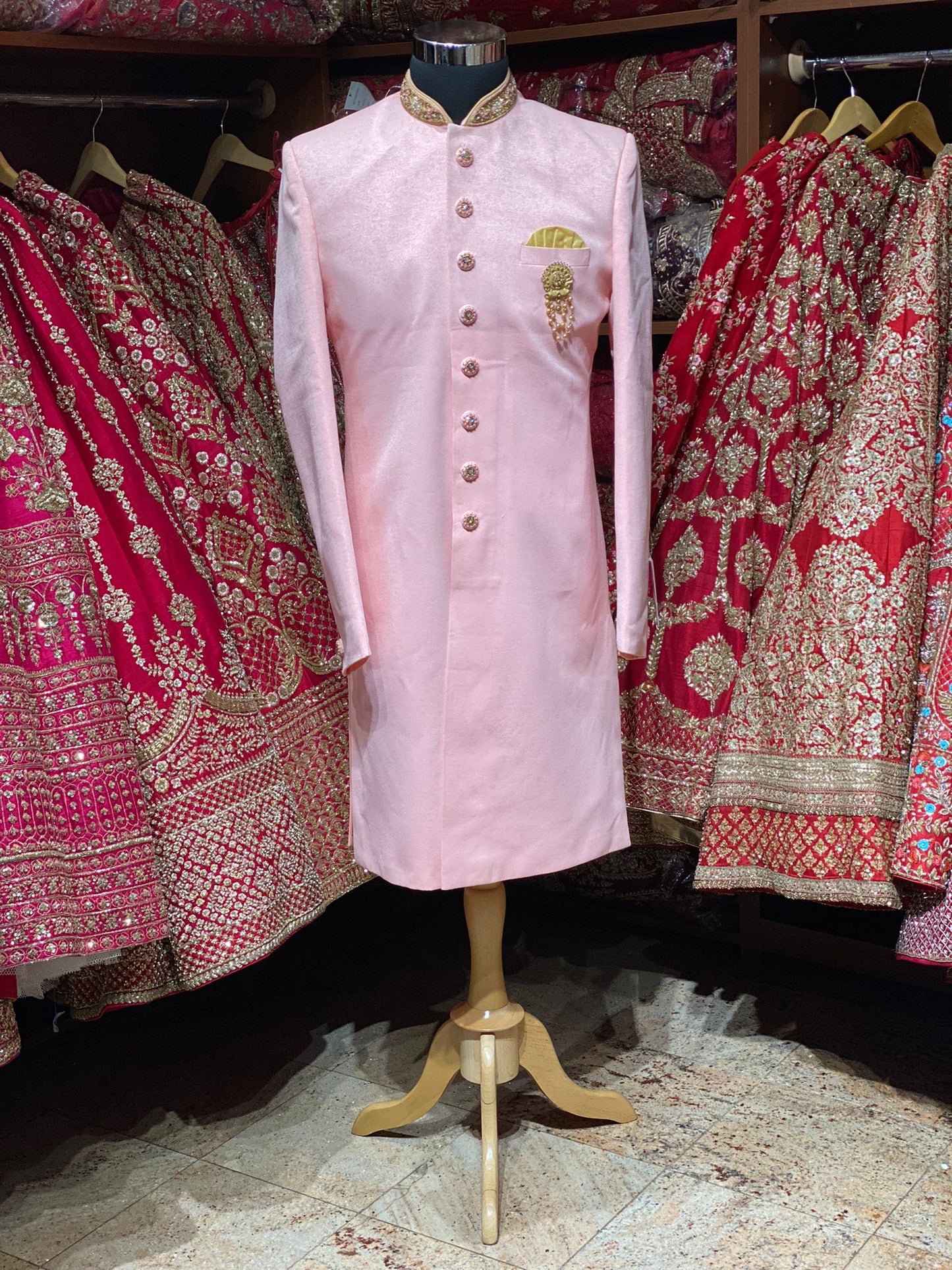 Taupe Pink Sherwani