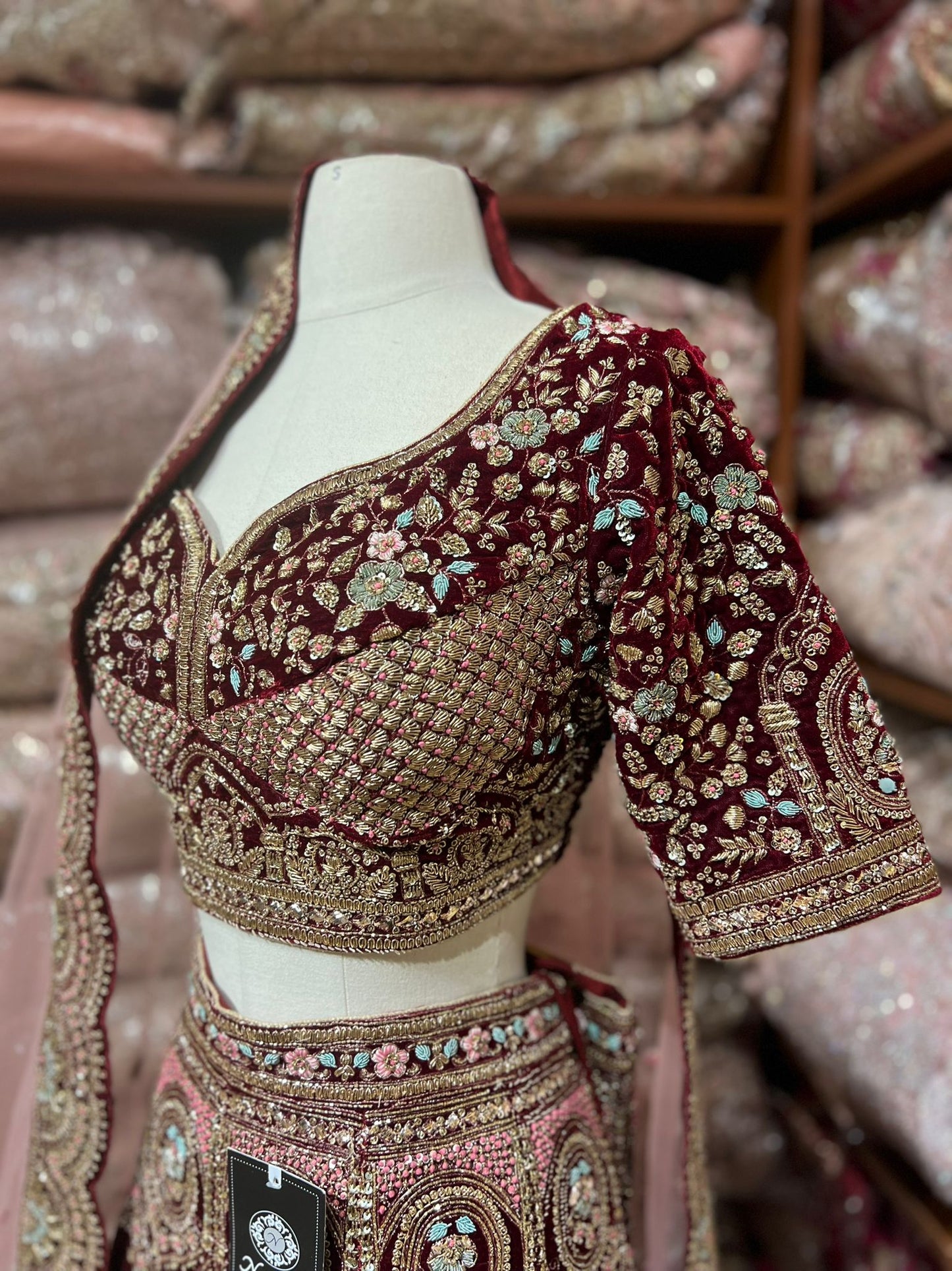 Oxblood Red Persian Bridal Collection -44