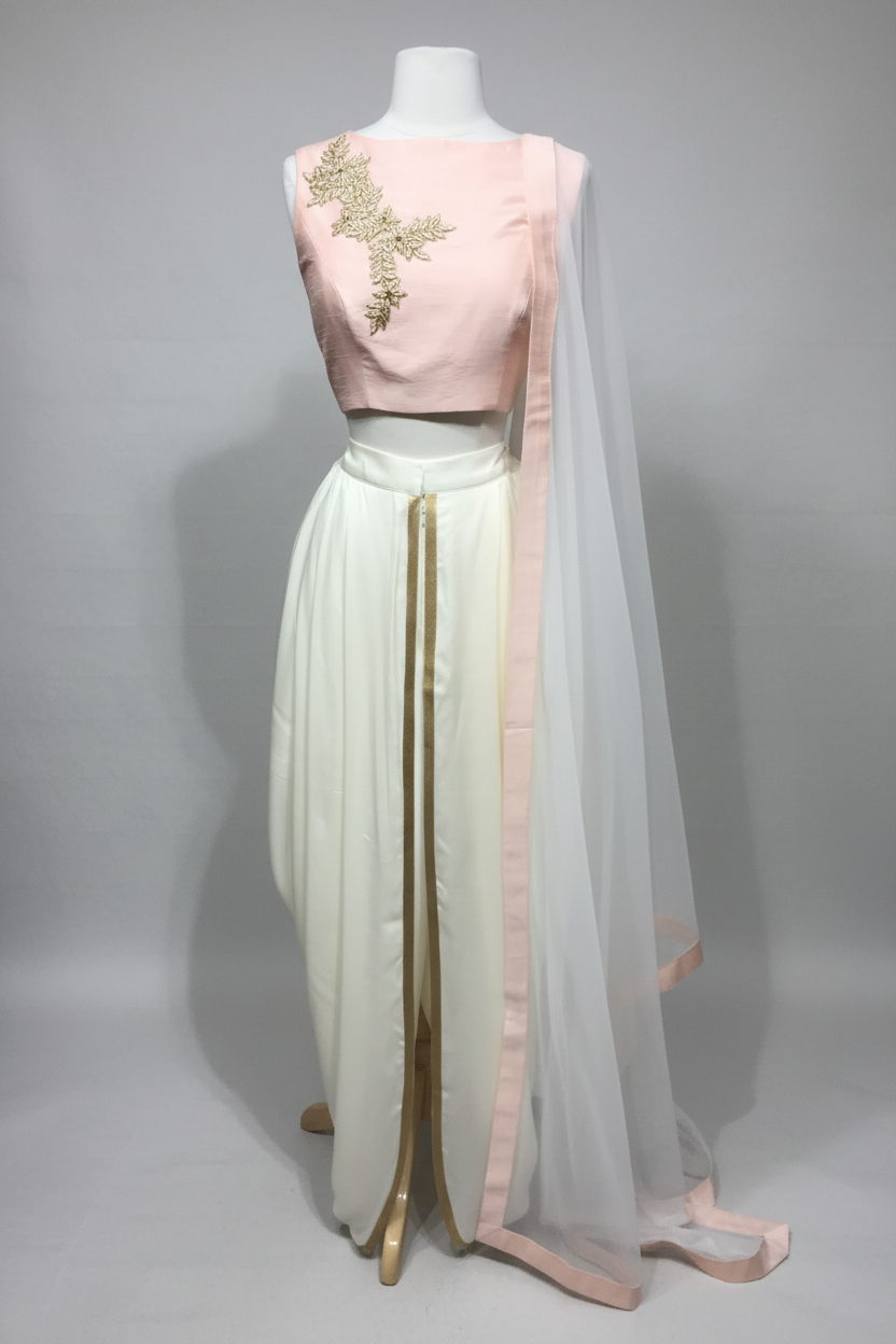 Blush Ivory Bridesmaids Dhoti Suit