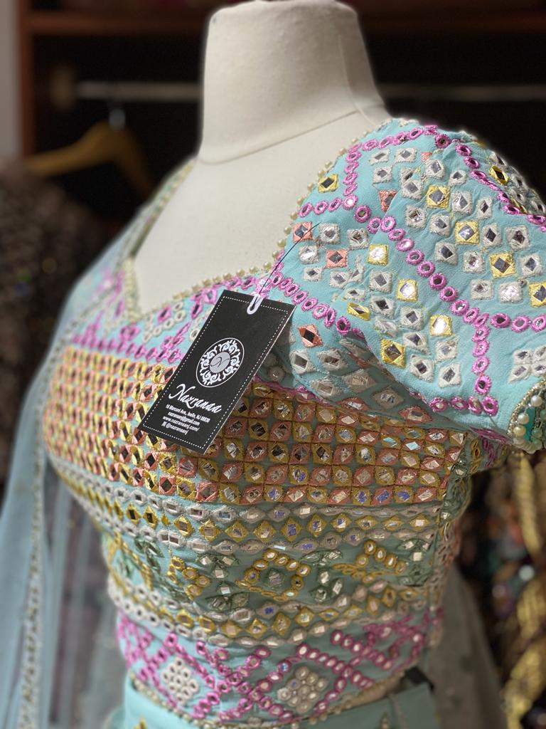 Powder Blue New Era Party Wear Collection PWL-389