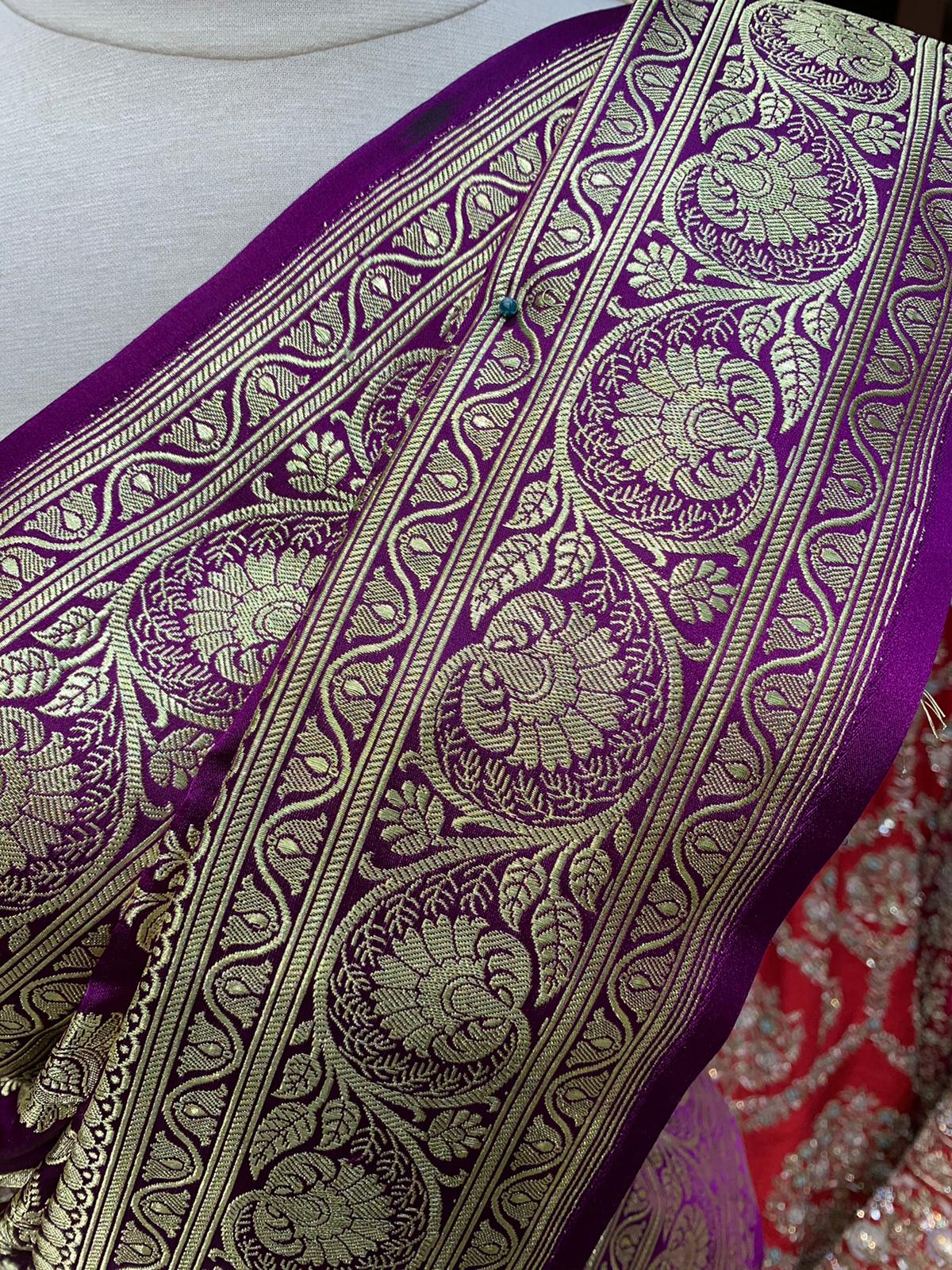 Dark Purple Saree BS-010