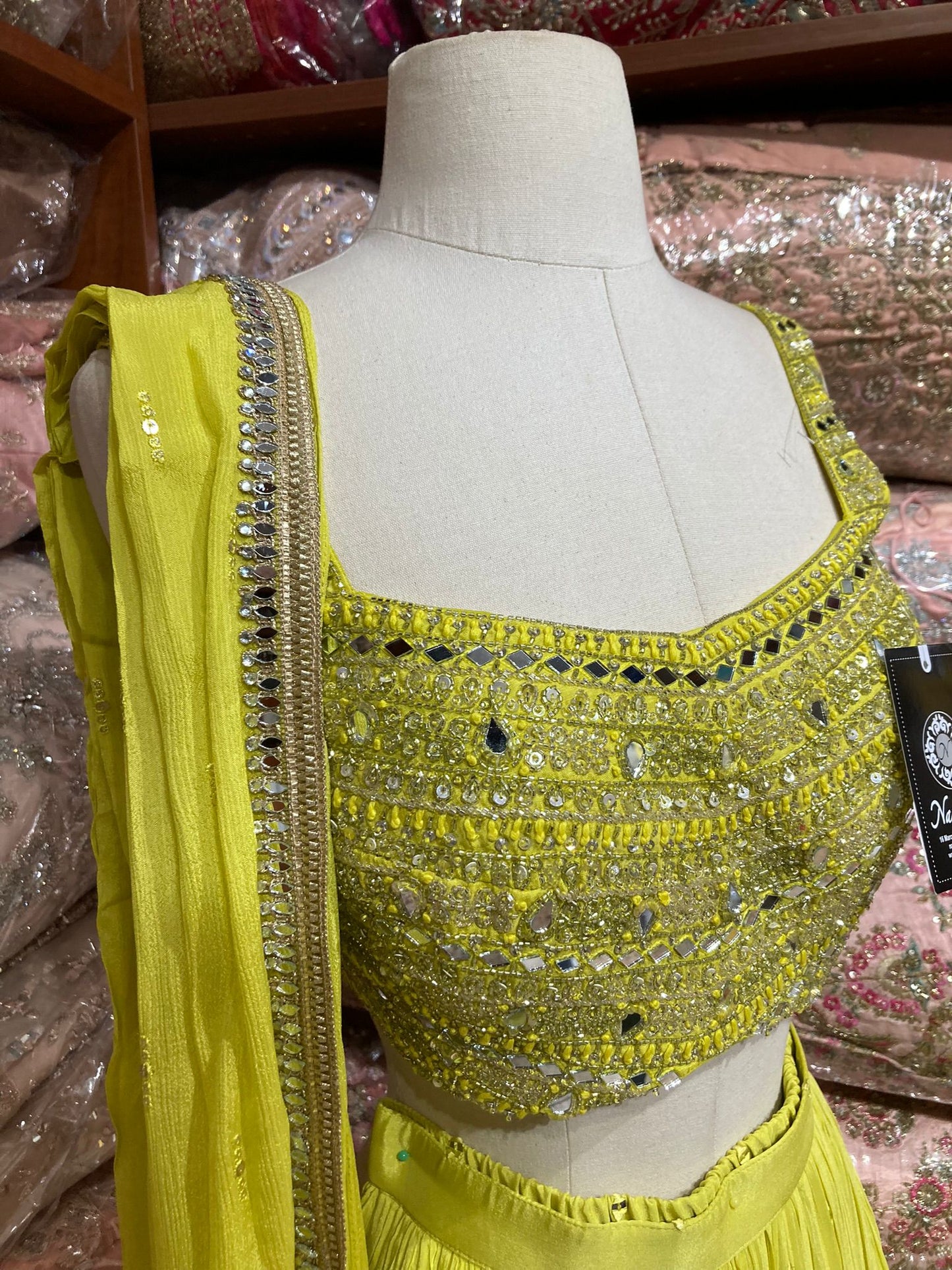 Neon Green New Era Party Wear Collection PWL-660