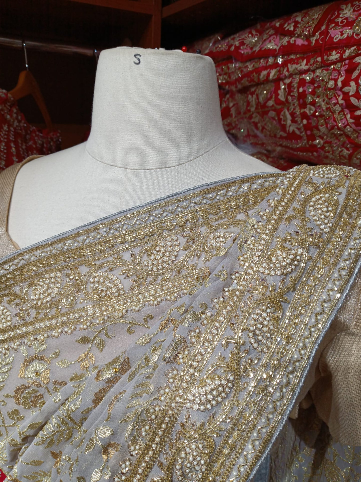 Sliver Grey Saree PWS-148